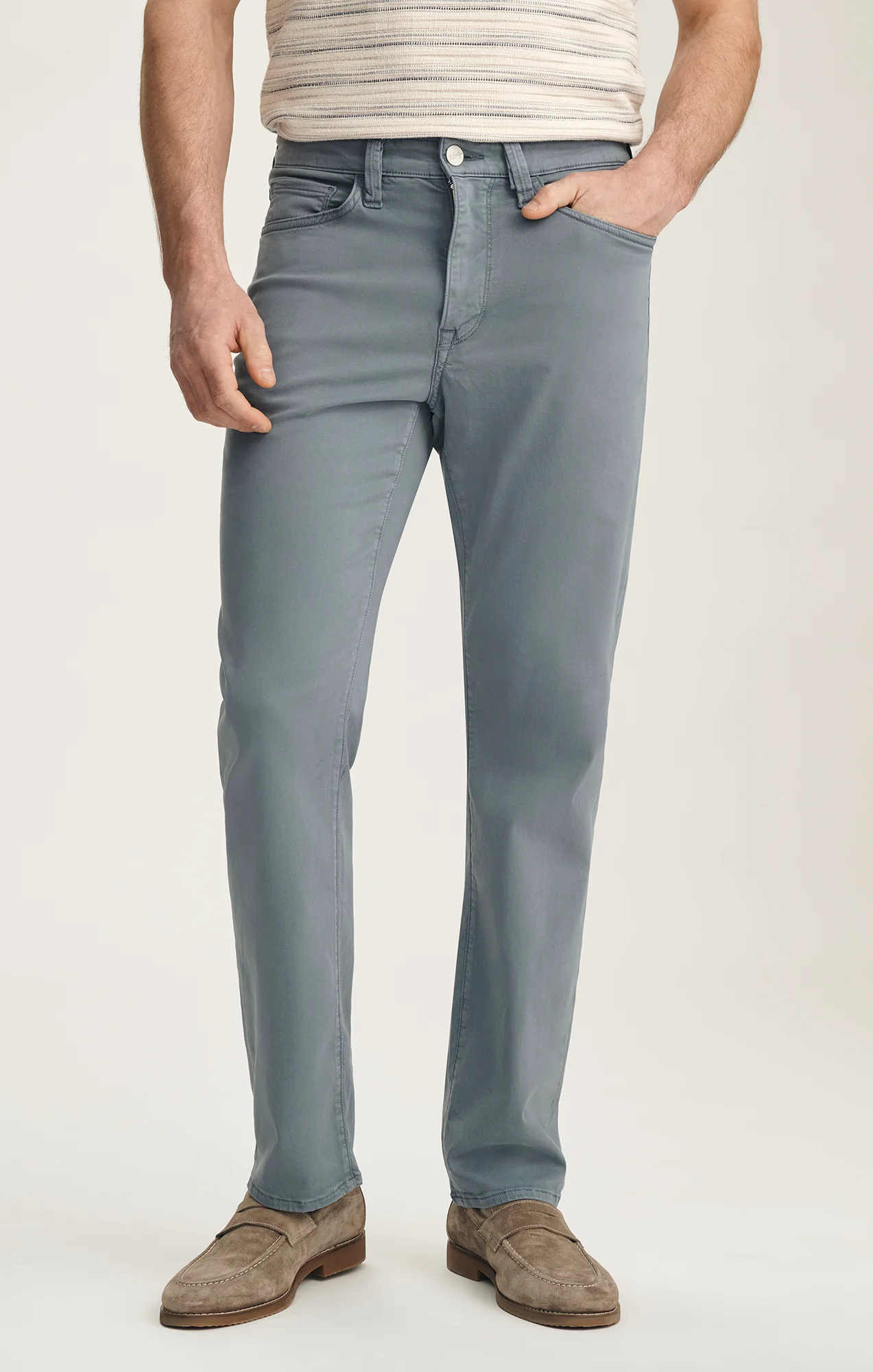Charisma Relaxed Straight Pants In Flint Stone Twill - Image 2