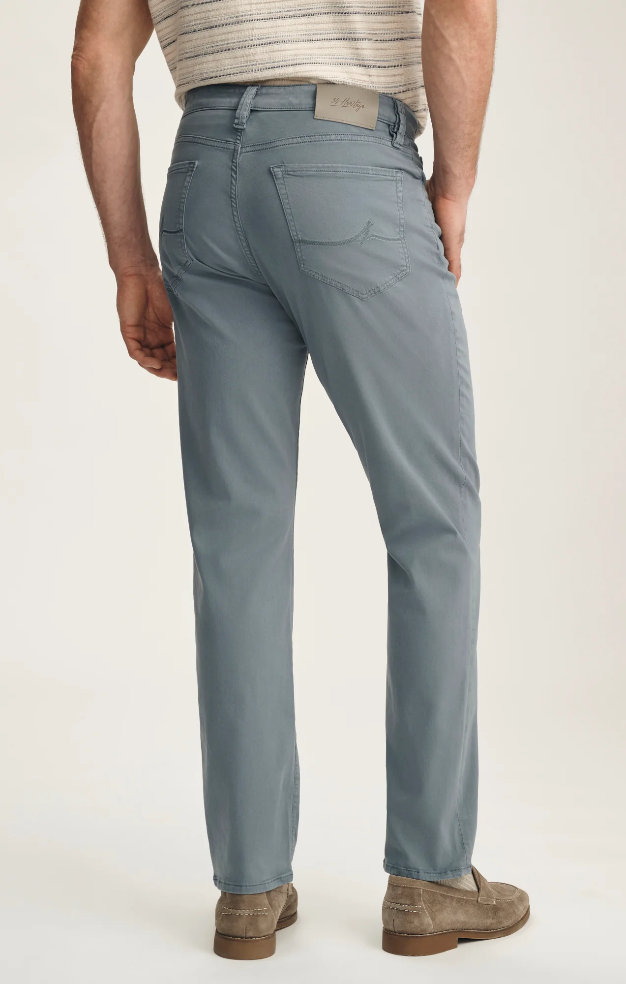 Charisma Relaxed Straight Pants In Flint Stone Twill - Image 3