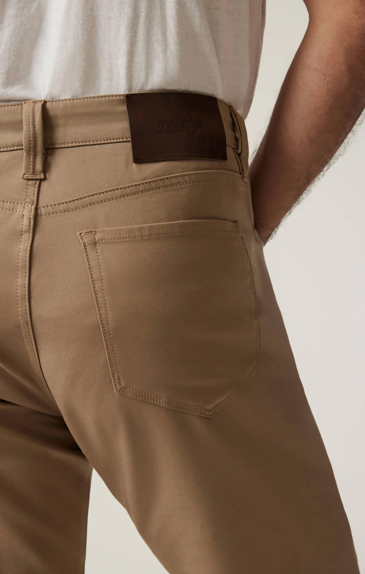 Charisma Relaxed Straight Pants in Khaki High Flyer - Image 3
