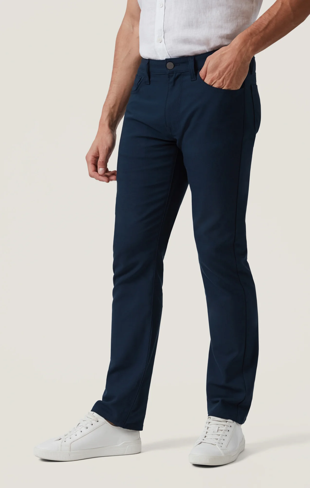 Charisma Relaxed Straight Pants in Navy Commuter - Image 2
