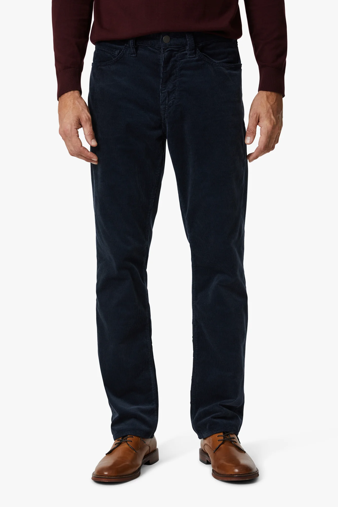 Charisma Relaxed Straight Pants In Navy Cord - Image 2