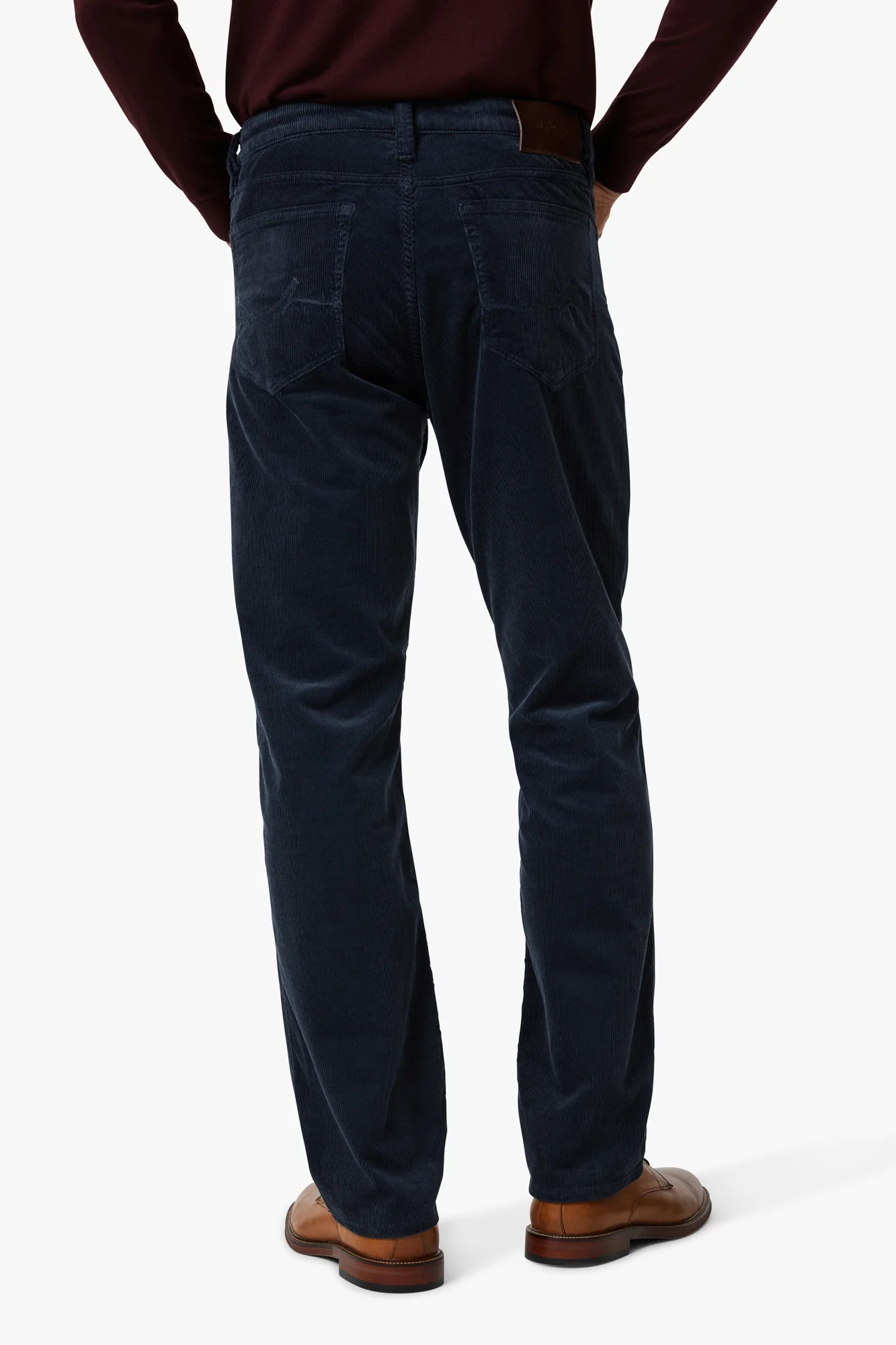 Charisma Relaxed Straight Pants In Navy Cord - Image 4