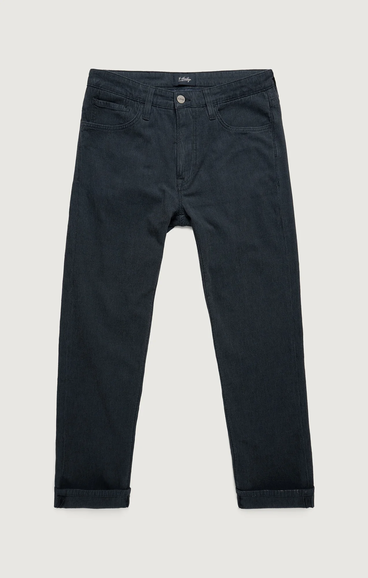 Charisma Relaxed Straight Pants in Navy Herringbone - Image 7