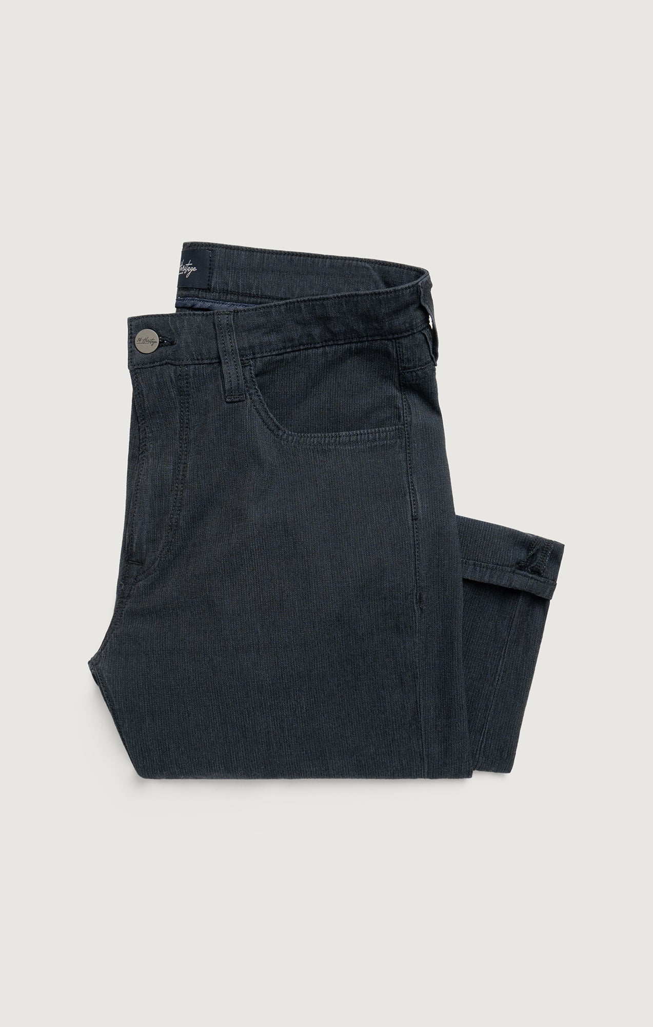 Courage Straight Leg Pants in Navy Herringbone - Image 7