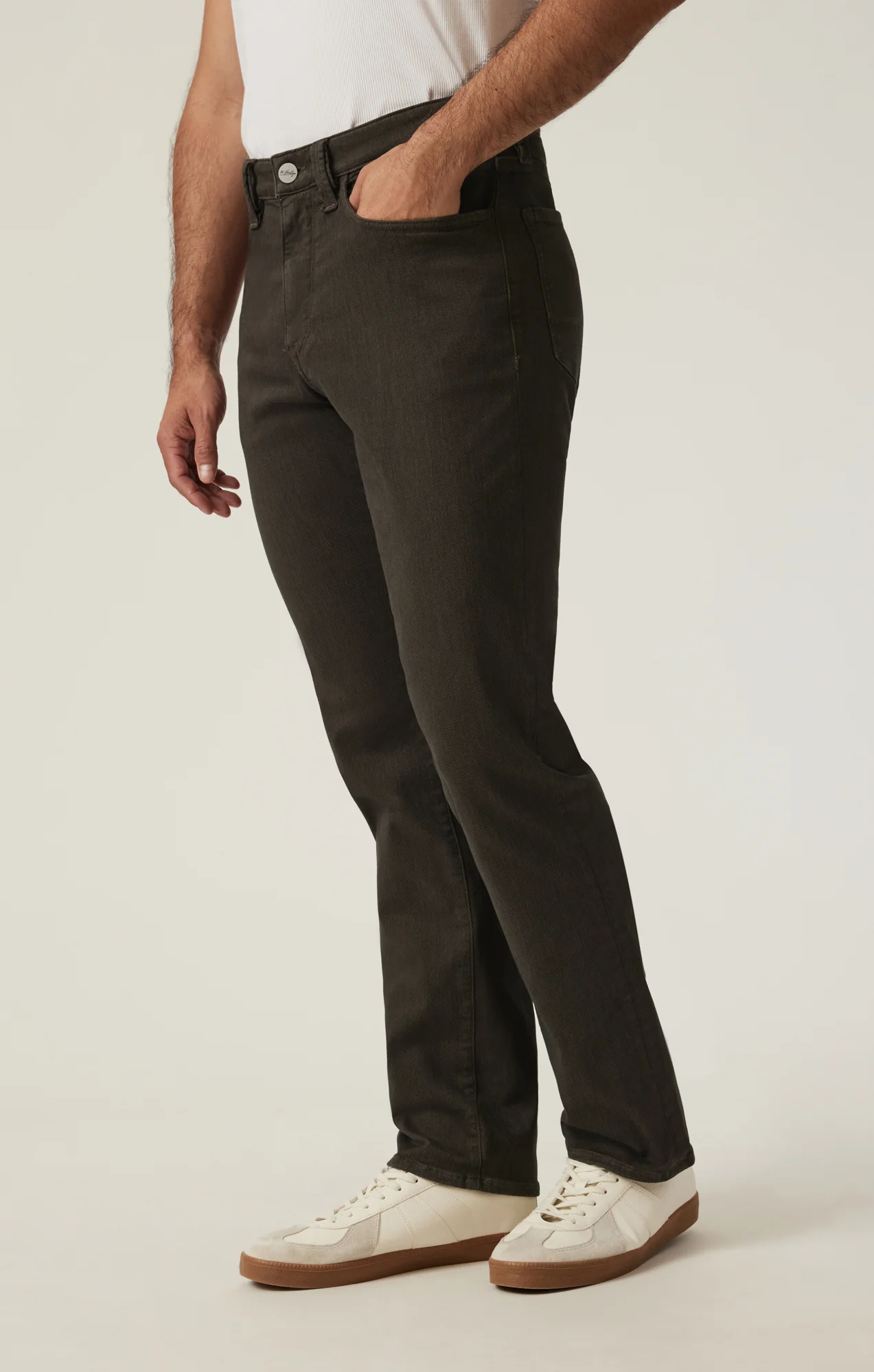 Charisma Relaxed Straight Pants in Rifle Green Diagonal - Image 3