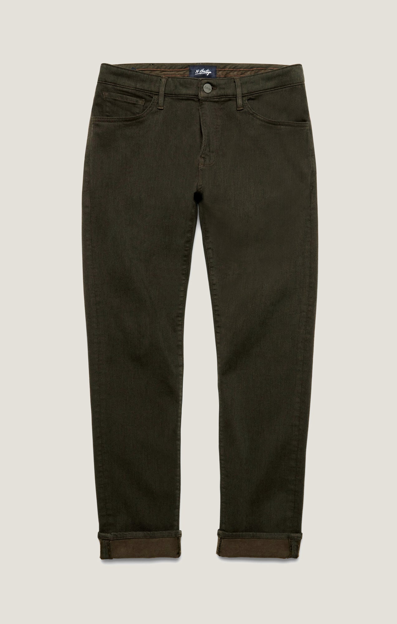 Charisma Relaxed Straight Pants in Rifle Green Diagonal - Image 7
