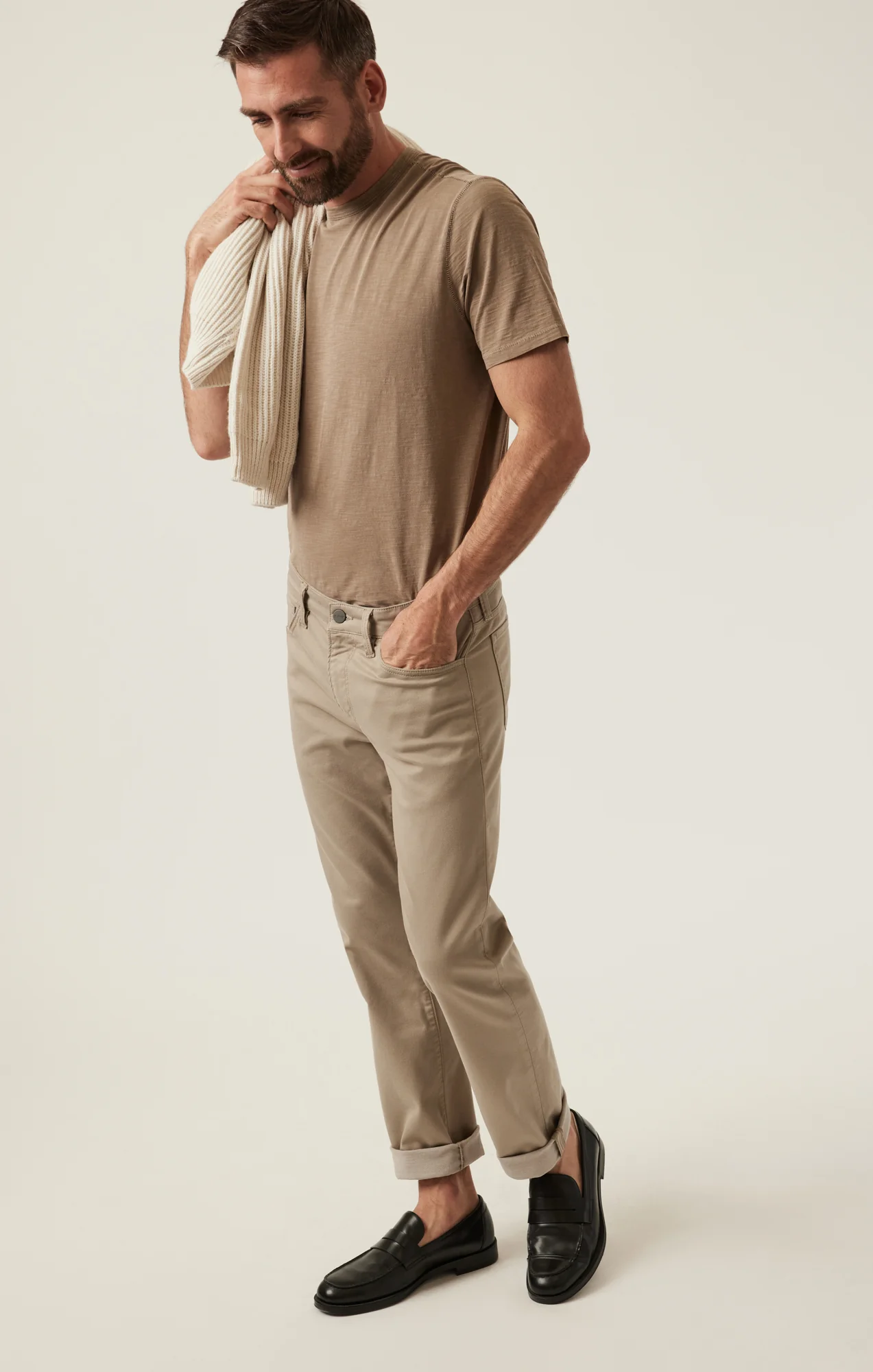 Charisma Relaxed Straight Pants in Sand Coolmax - Image 7