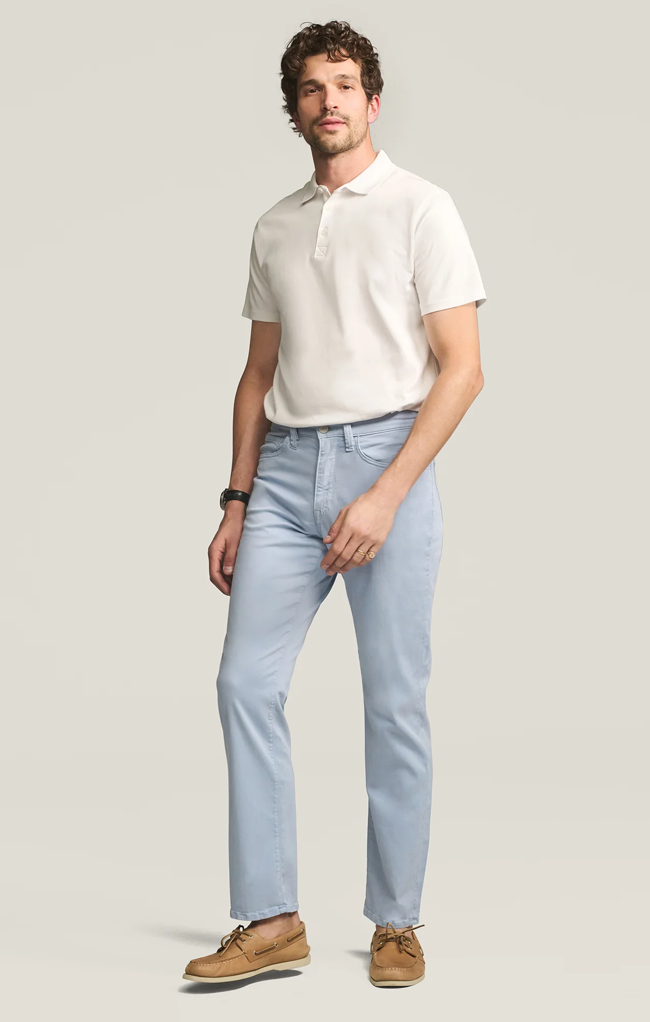 Charisma Relaxed Straight Pants in Sky Twill - Image 2