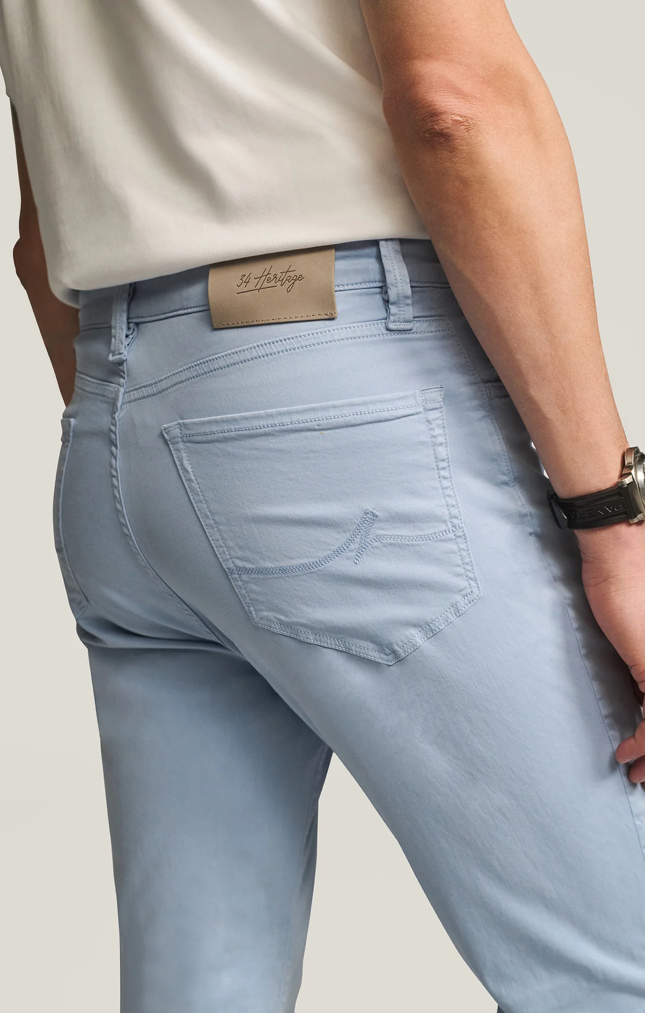 Charisma Relaxed Straight Pants in Sky Twill - Image 5