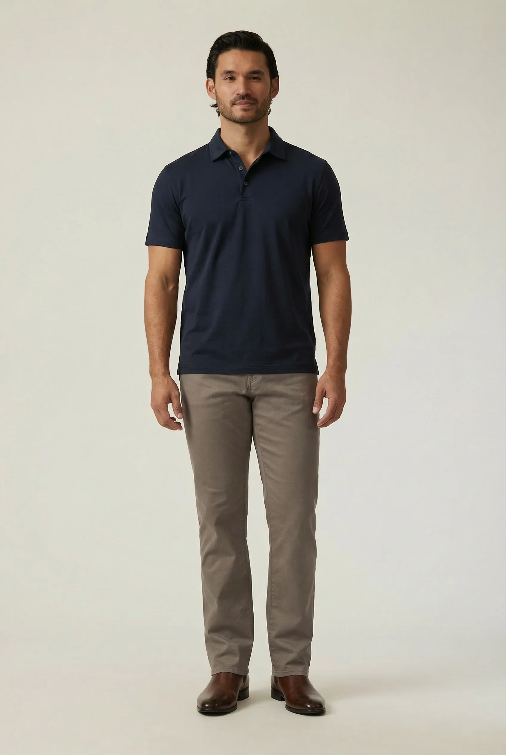 Charisma Relaxed Straight Pants in Taupe Coolmax - Image 6
