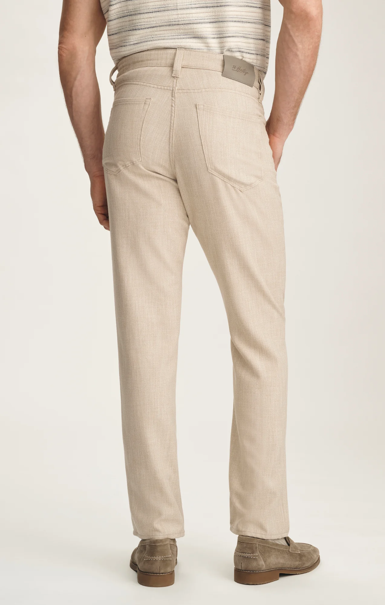 Charisma Relaxed Straight Pants In Wheat Cross Twill - Image 4