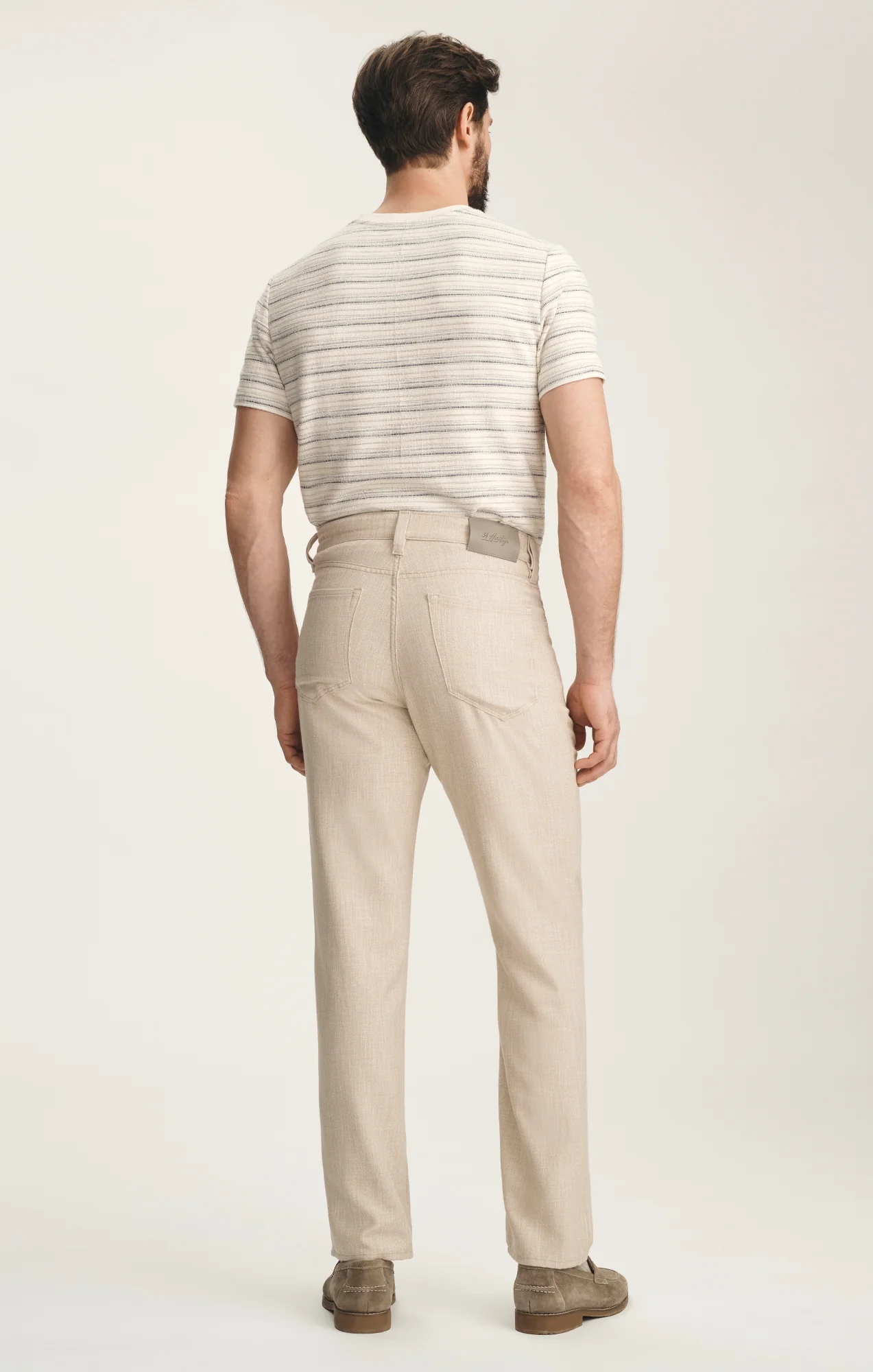 Charisma Relaxed Straight Pants In Wheat Cross Twill - Image 5