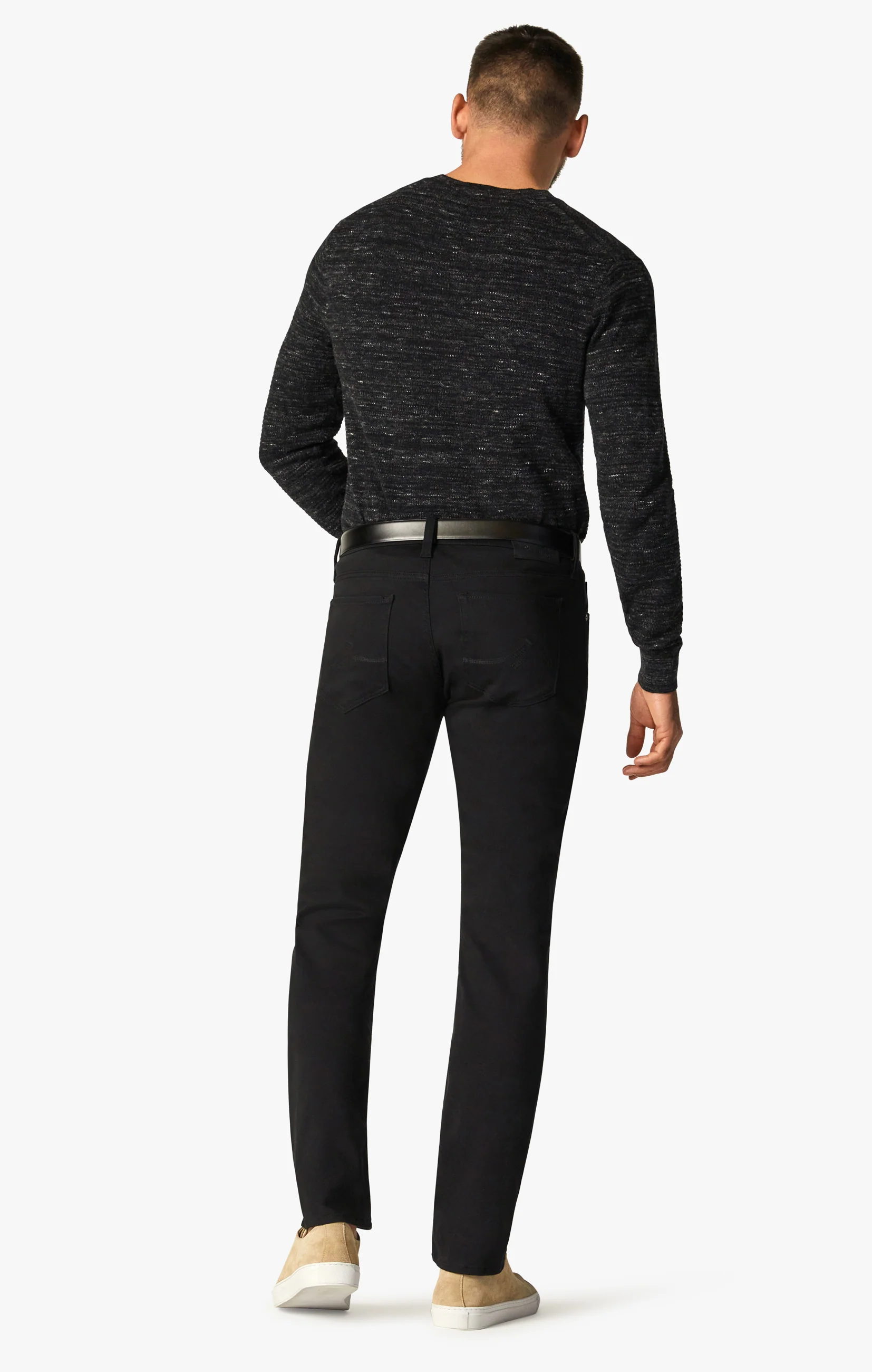 Cool Tapered Leg Pants in Select Double Black - Image 4