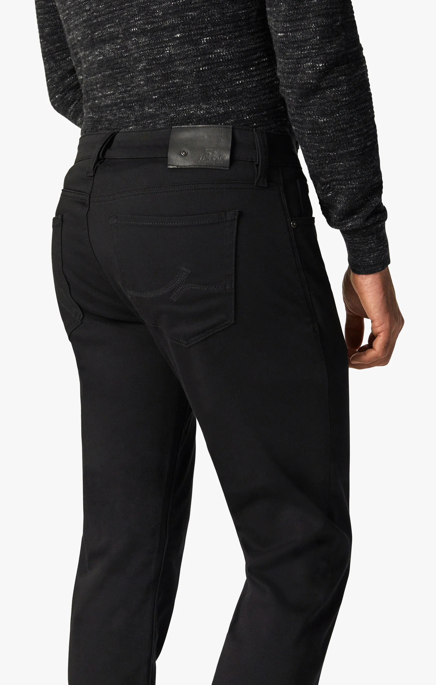 Cool Tapered Leg Pants in Select Double Black - Image 6