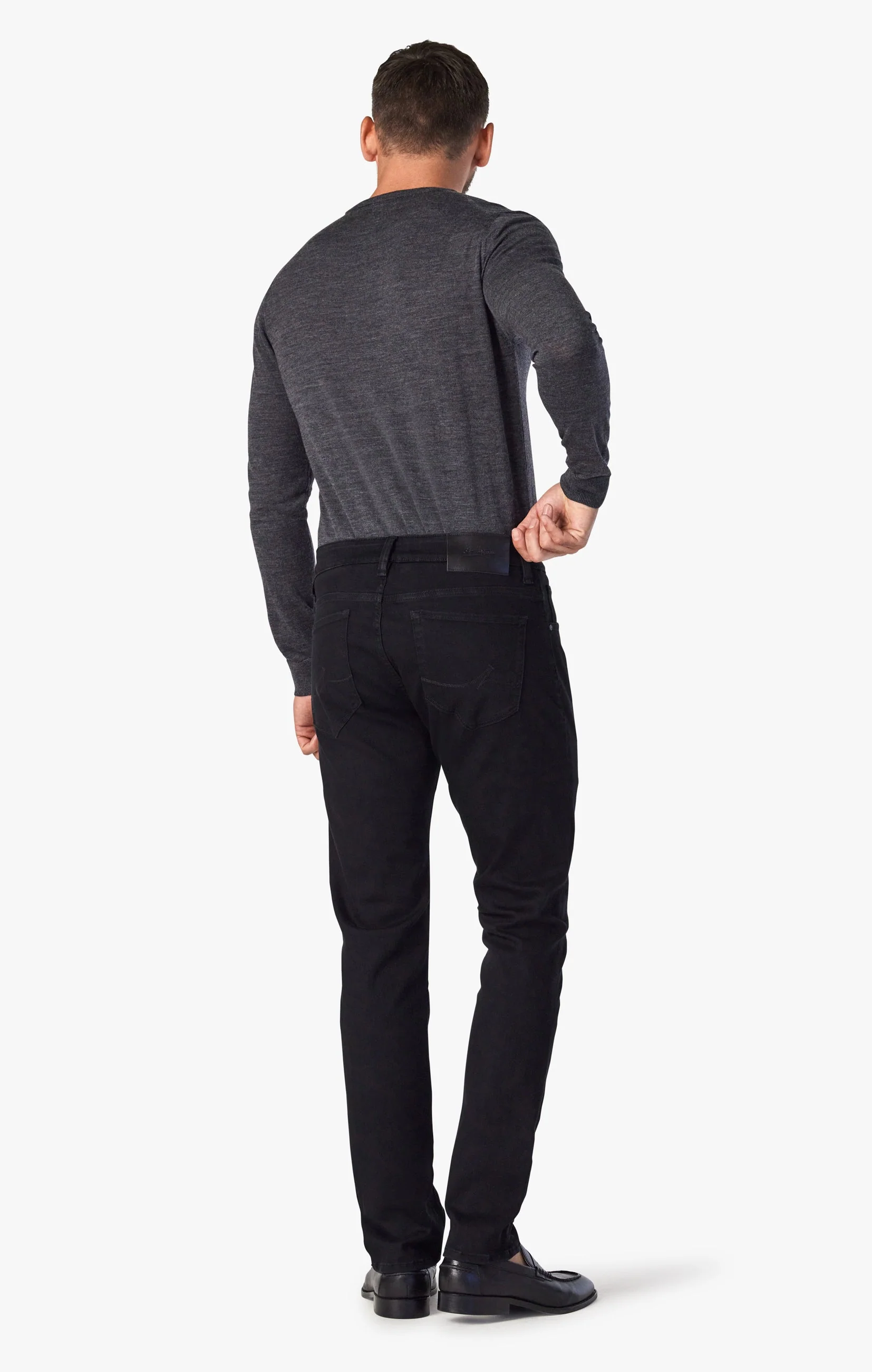 Cool Tapered Leg Jeans in Black Urban - Image 3
