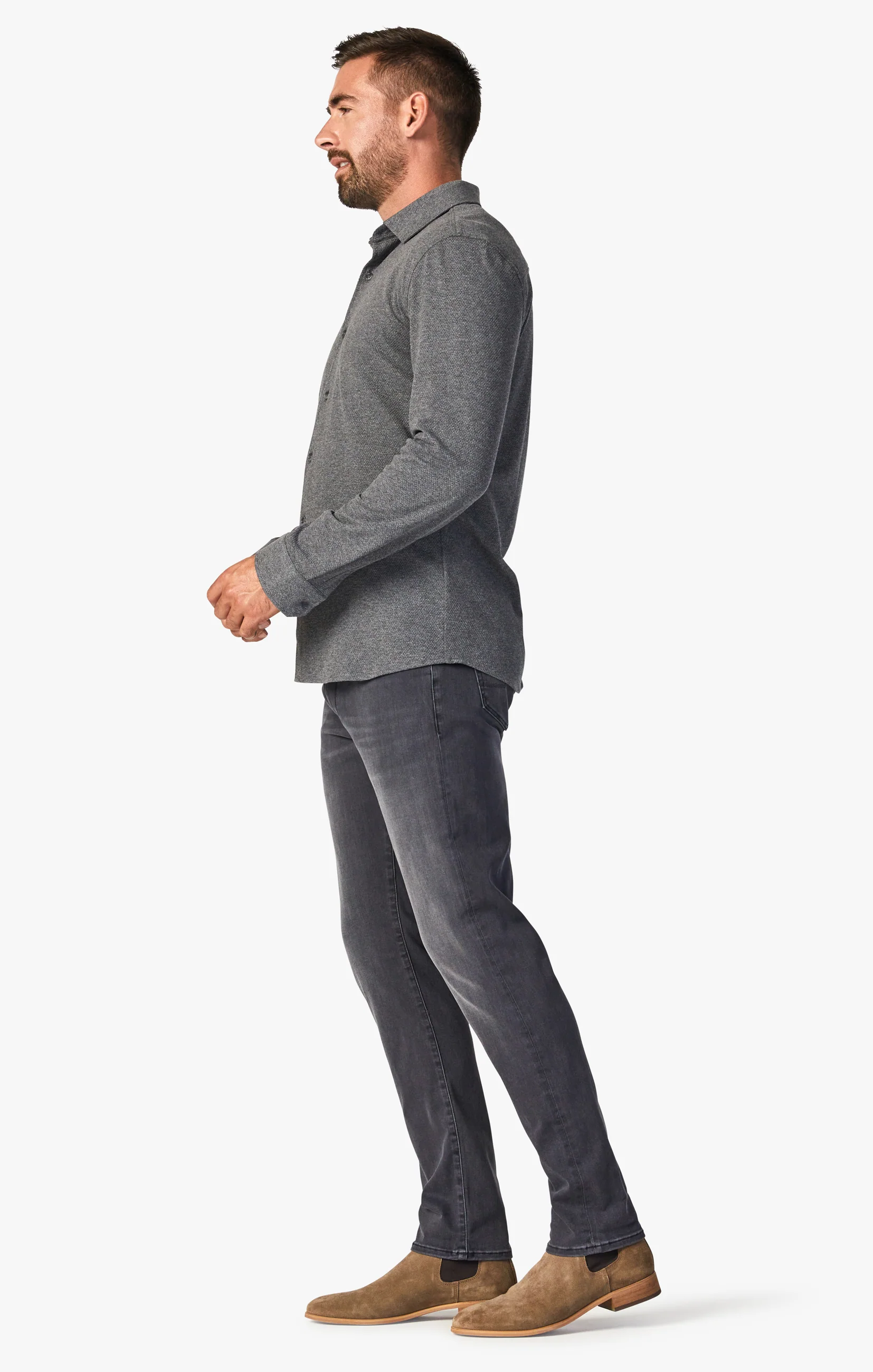 Cool Tapered Leg Jeans In Grey Urban - Image 3