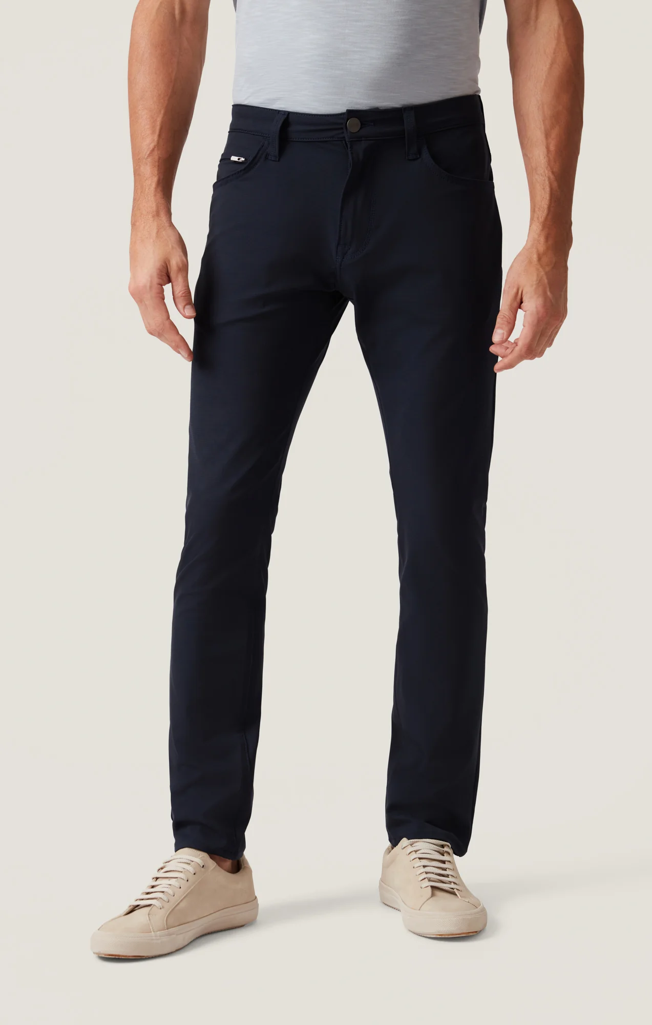 Cool Tapered Leg Pants in Navy Commuter Luxe - Image 2
