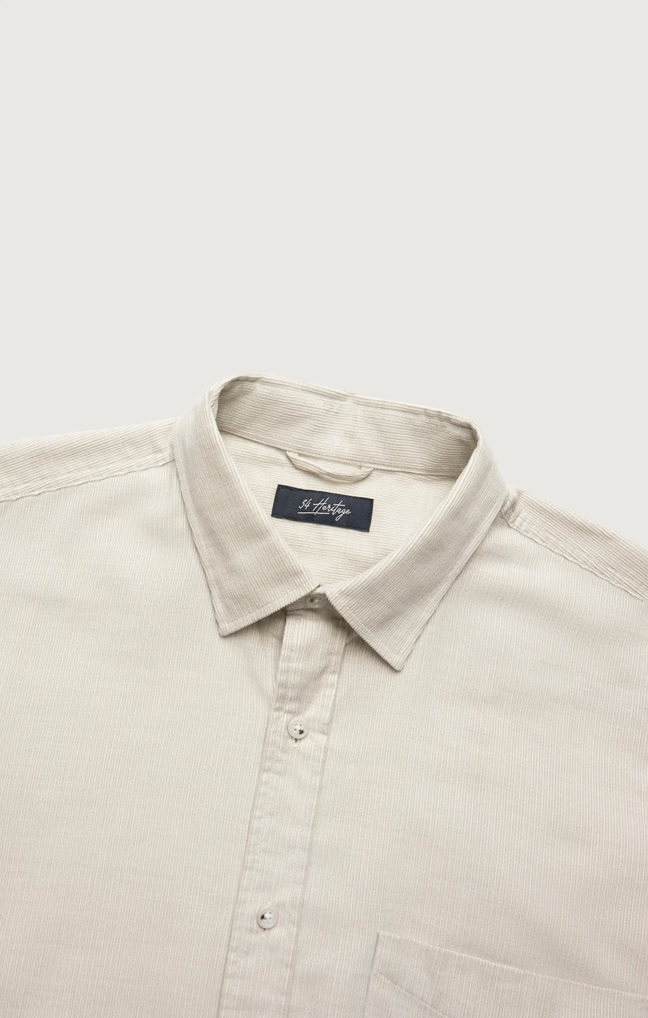 Corduroy Pocket Shirt in Beige - Image 7
