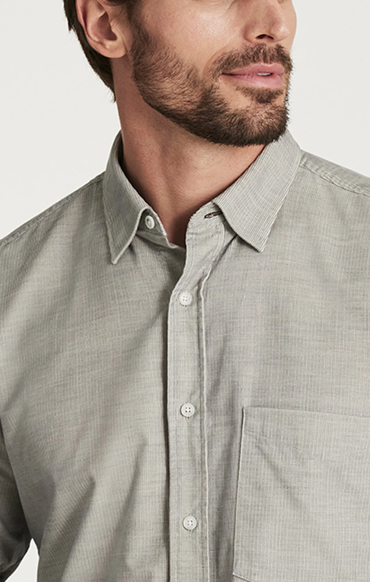 Corduroy Pocket Shirt in Grey - Image 5