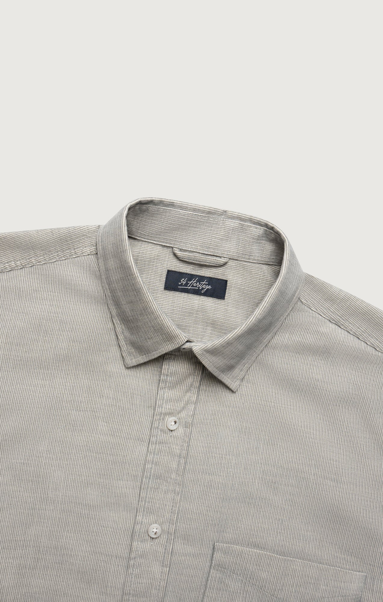 Corduroy Pocket Shirt in Grey - Image 7