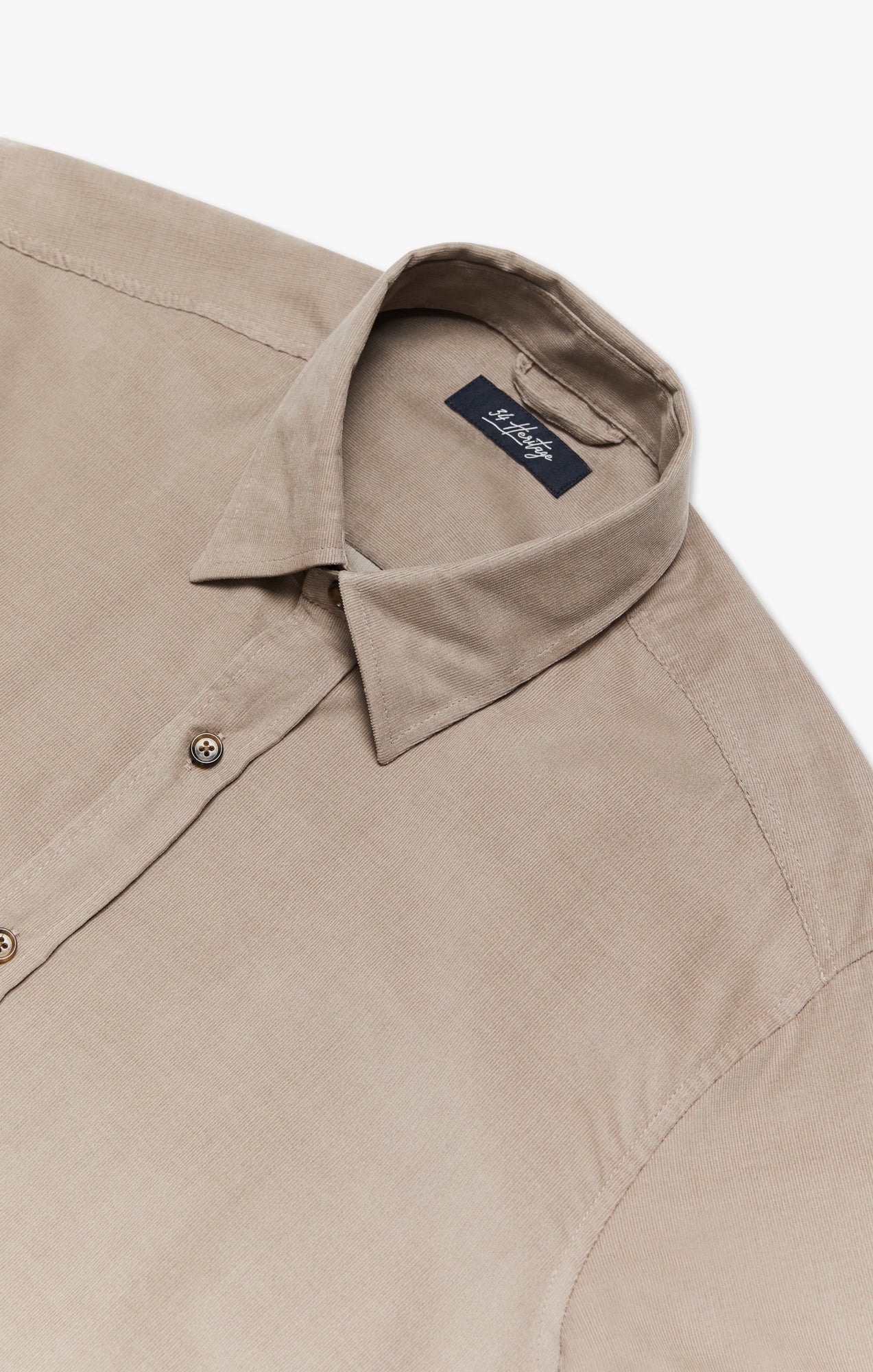 Corduroy Shirt In Beige - Image 10