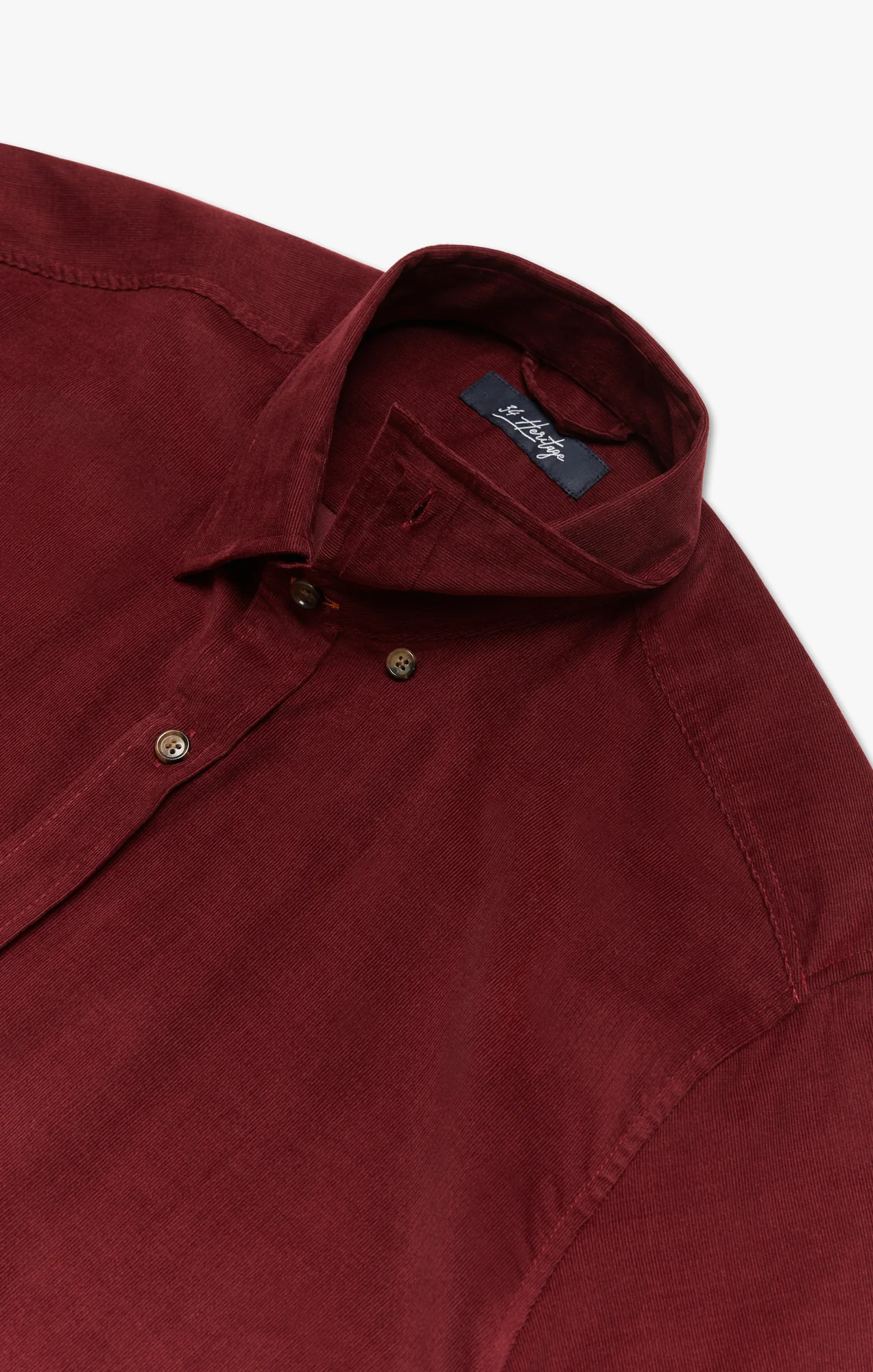 Corduroy Shirt In Bordeaux - Image 10