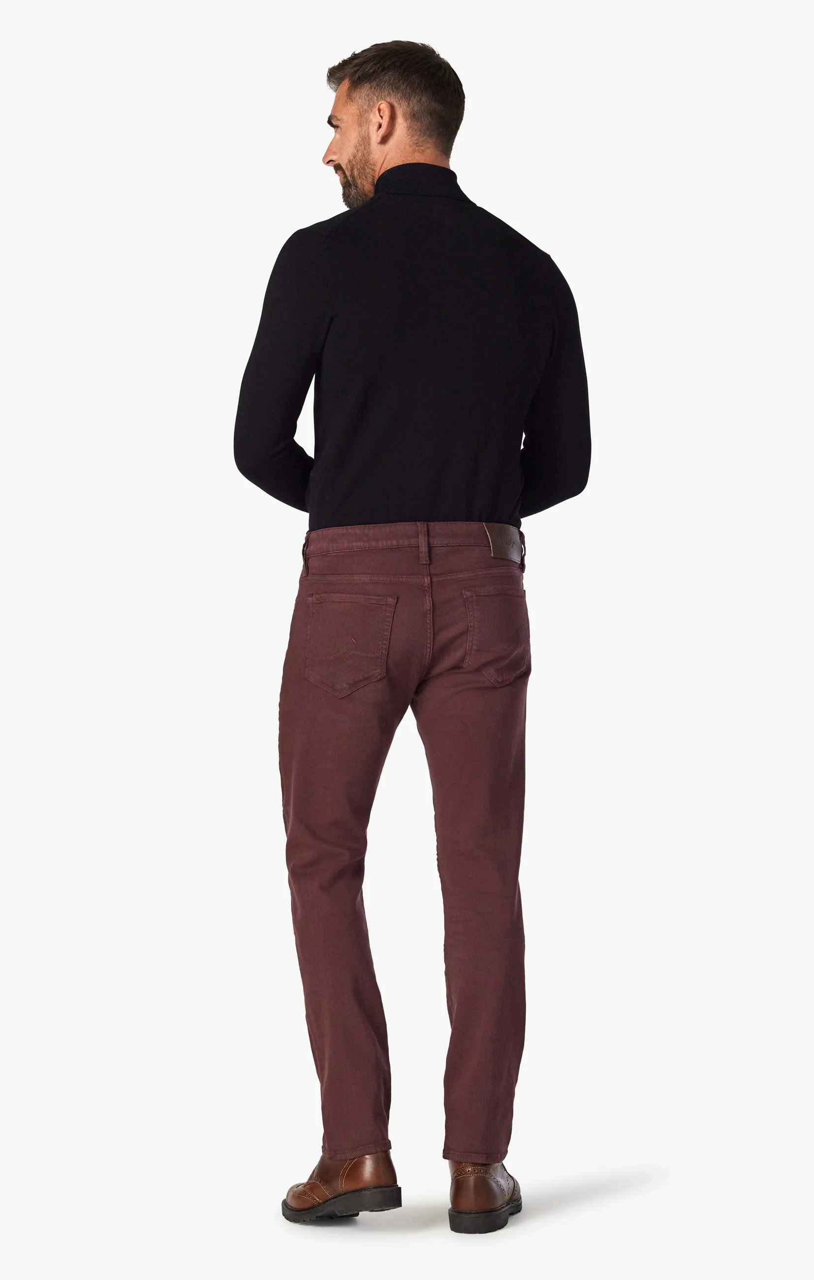 Courage Straight Leg Pants In Burgundy Comfort - Image 3