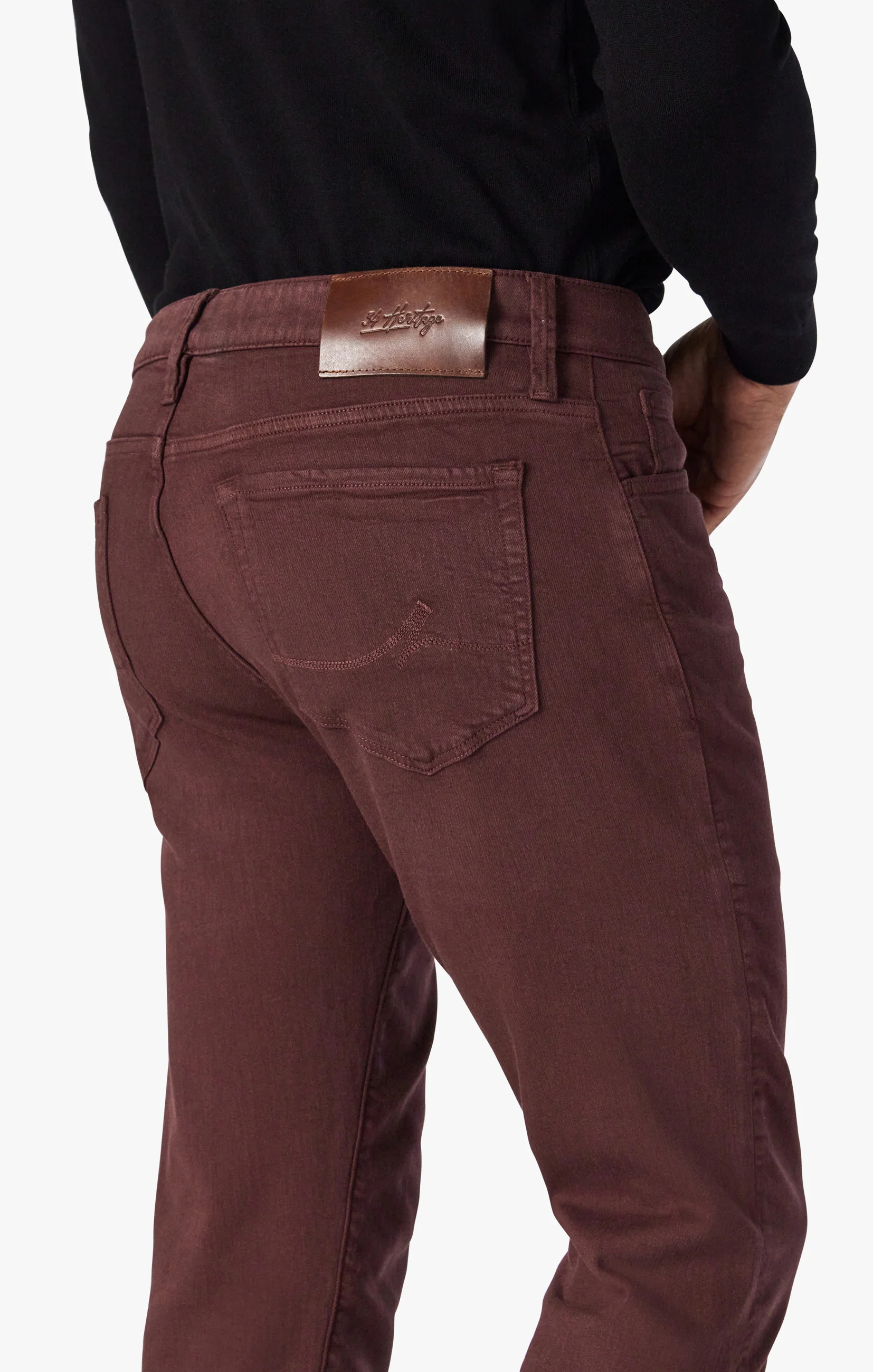 Courage Straight Leg Pants In Burgundy Comfort - Image 4