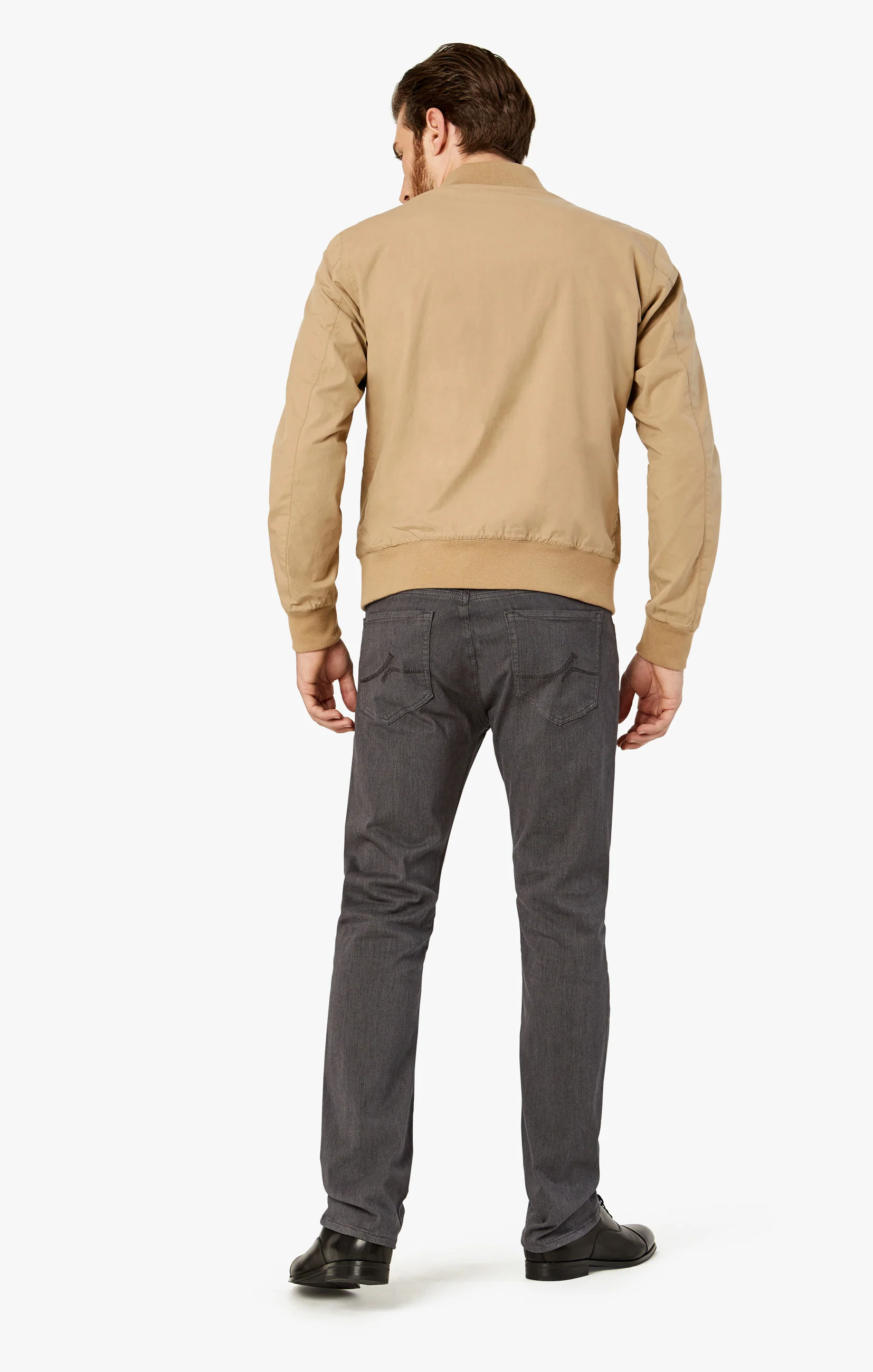 Courage Straight Leg Pants In Grey Diagonal - Image 6