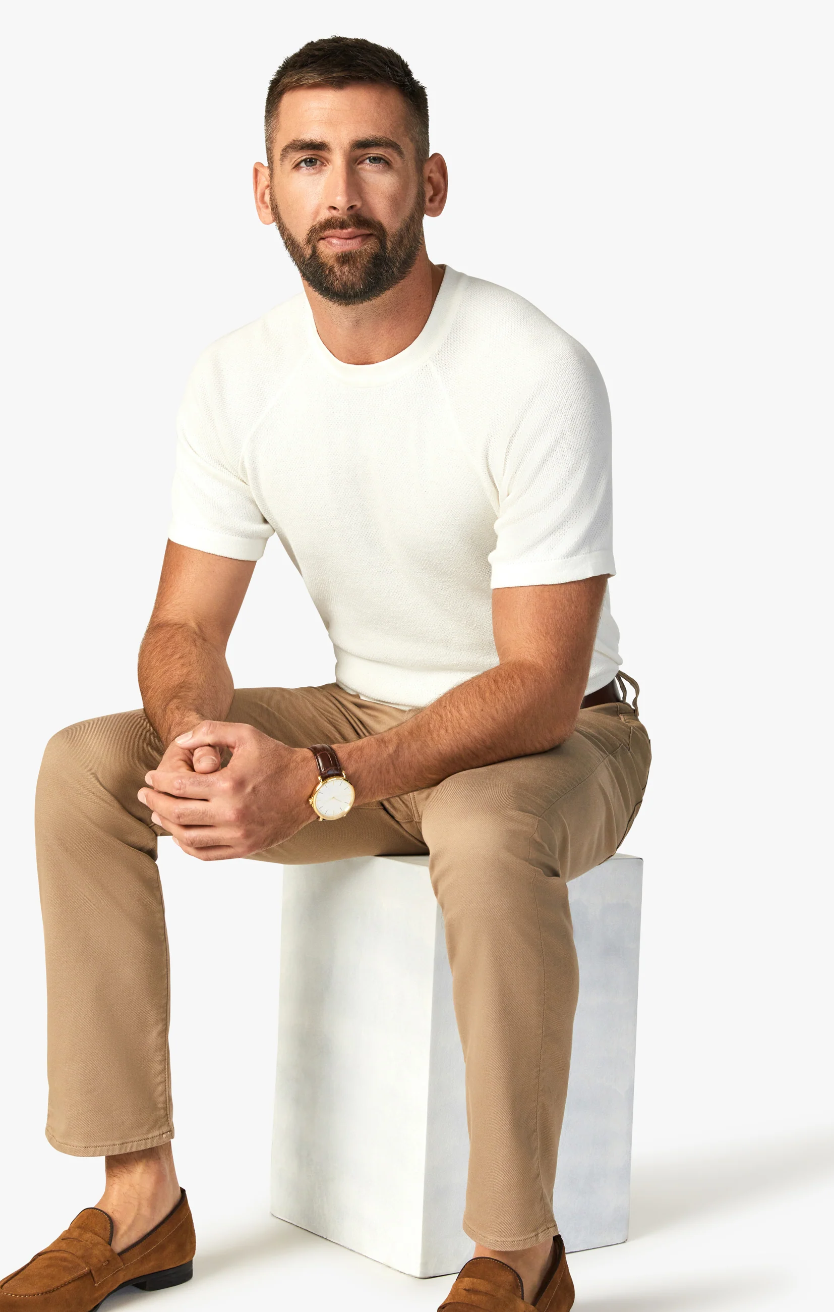 Courage Straight Leg Pants In Khaki Summer Coolmax - Image 6