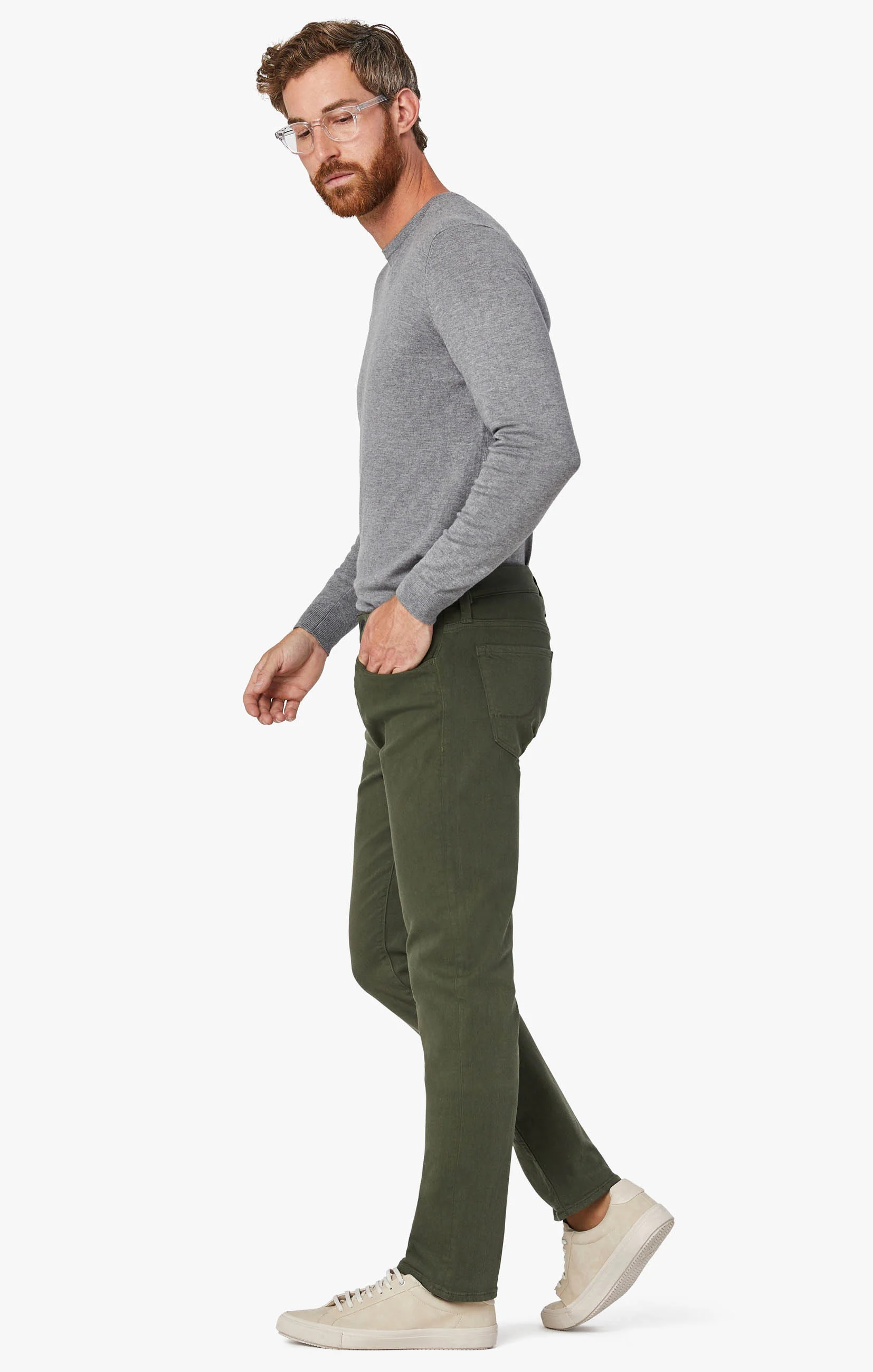 Courage Straight Leg Pants In Military Green Comfort - Image 4