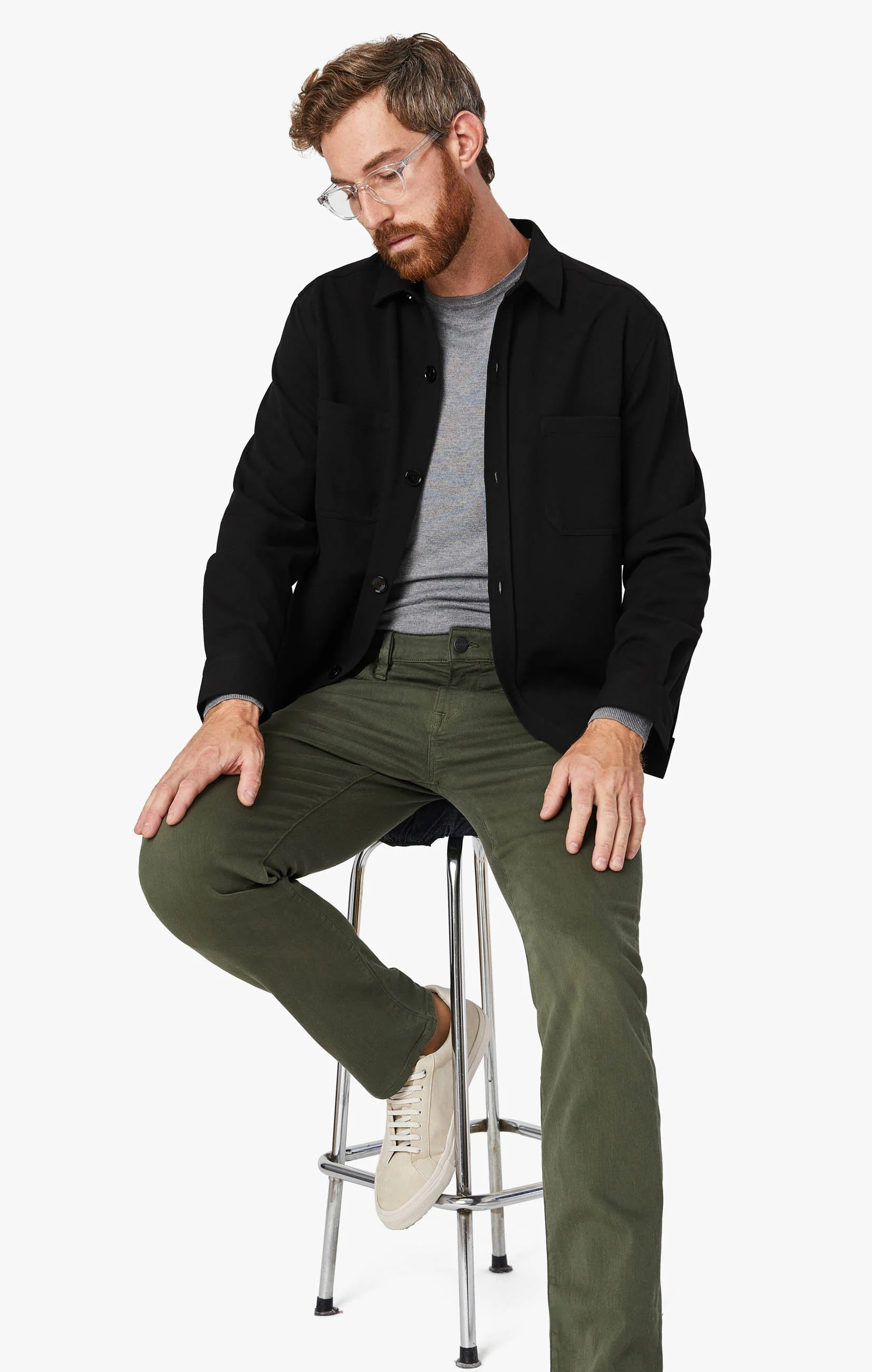 Courage Straight Leg Pants In Military Green Comfort - Image 5