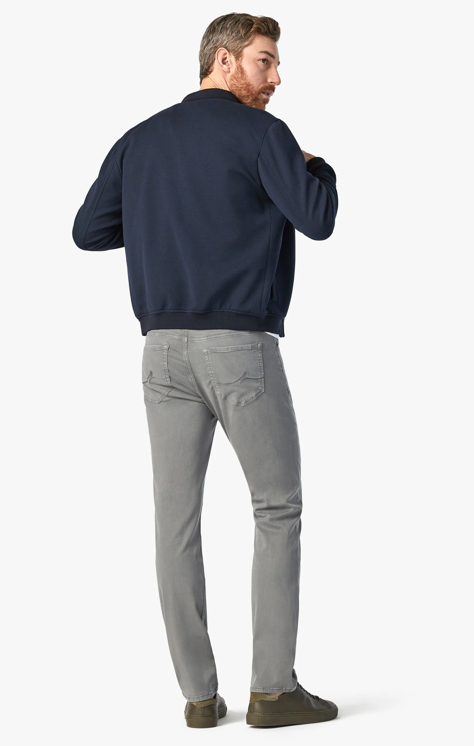 Courage Straight Leg Pants In Pewter Twill - Image 3