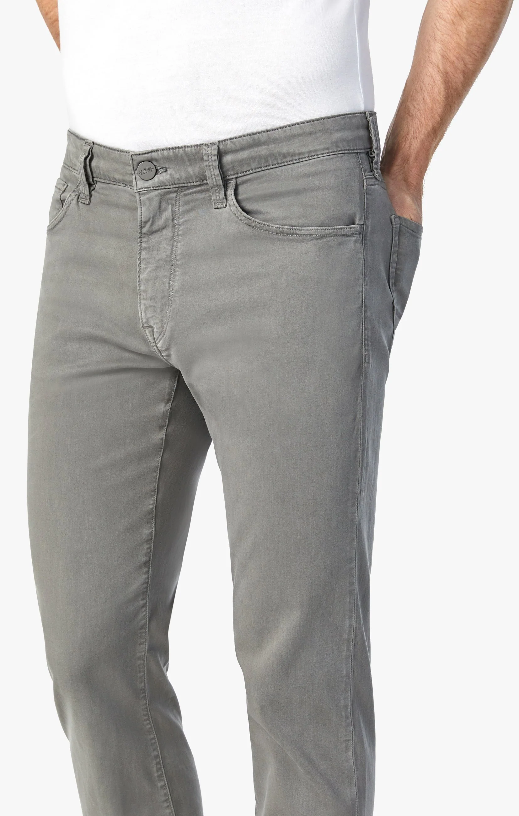 Courage Straight Leg Pants In Pewter Twill - Image 5