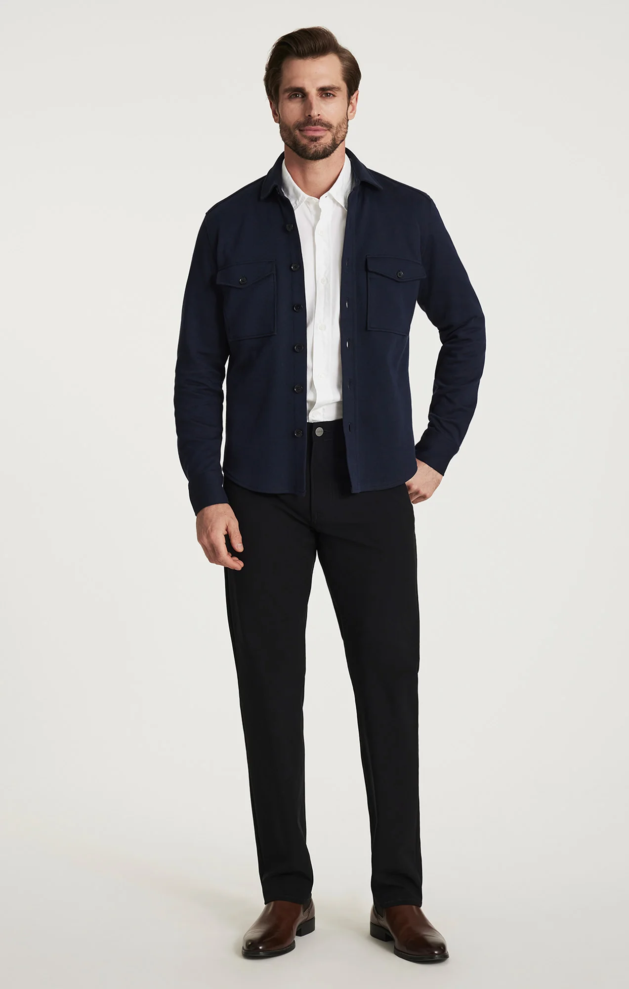 Courage Straight Commuter Pants in Black Luxe