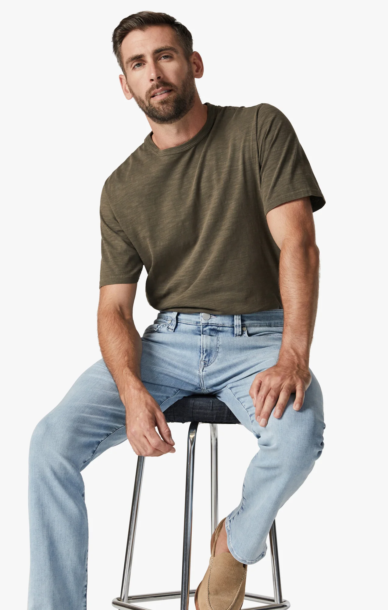 Courage Straight Leg Jeans In Bleached Urban - Image 6
