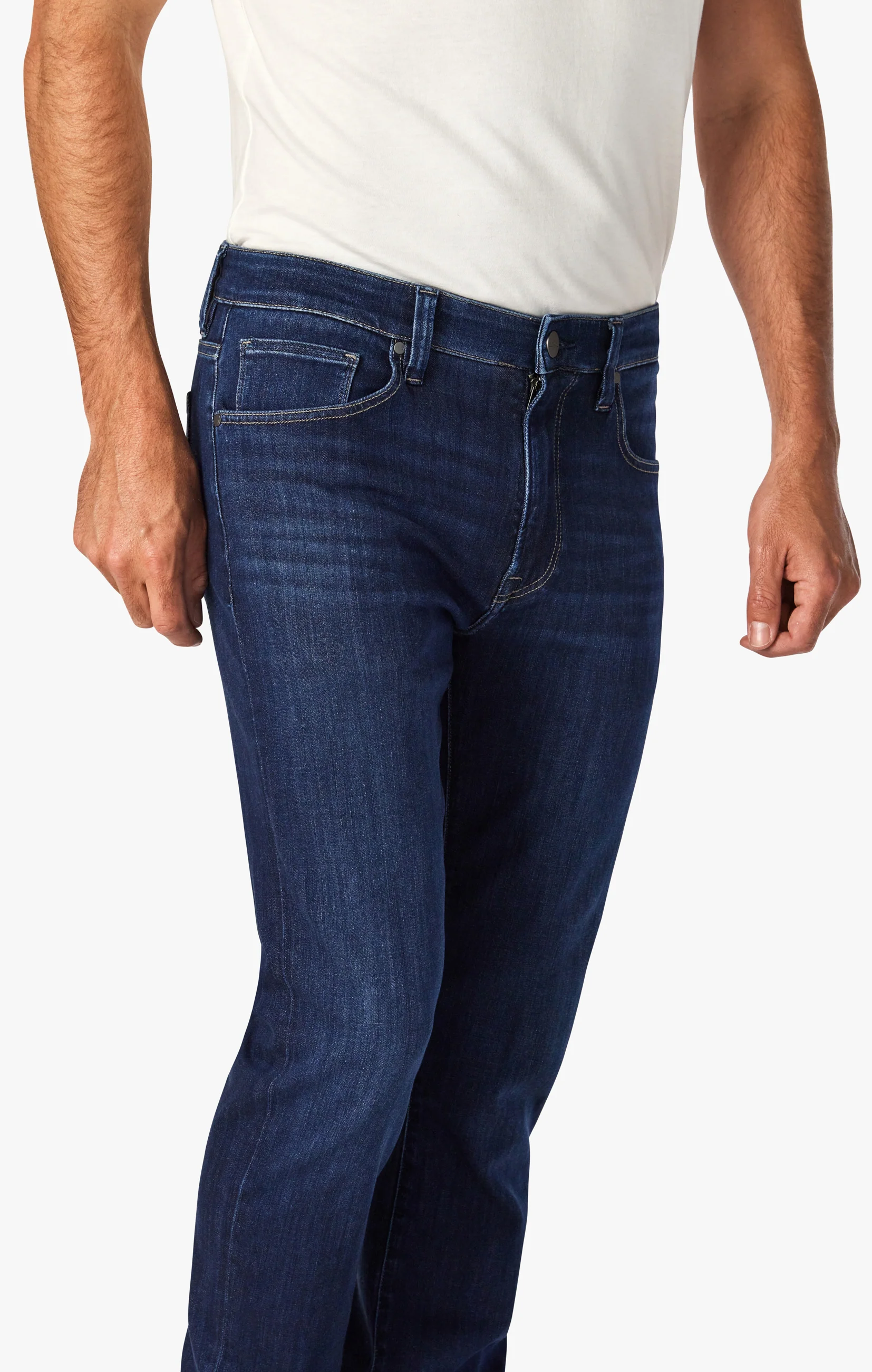Courage Straight Leg Jeans In Dark Brushed Refined - Image 5