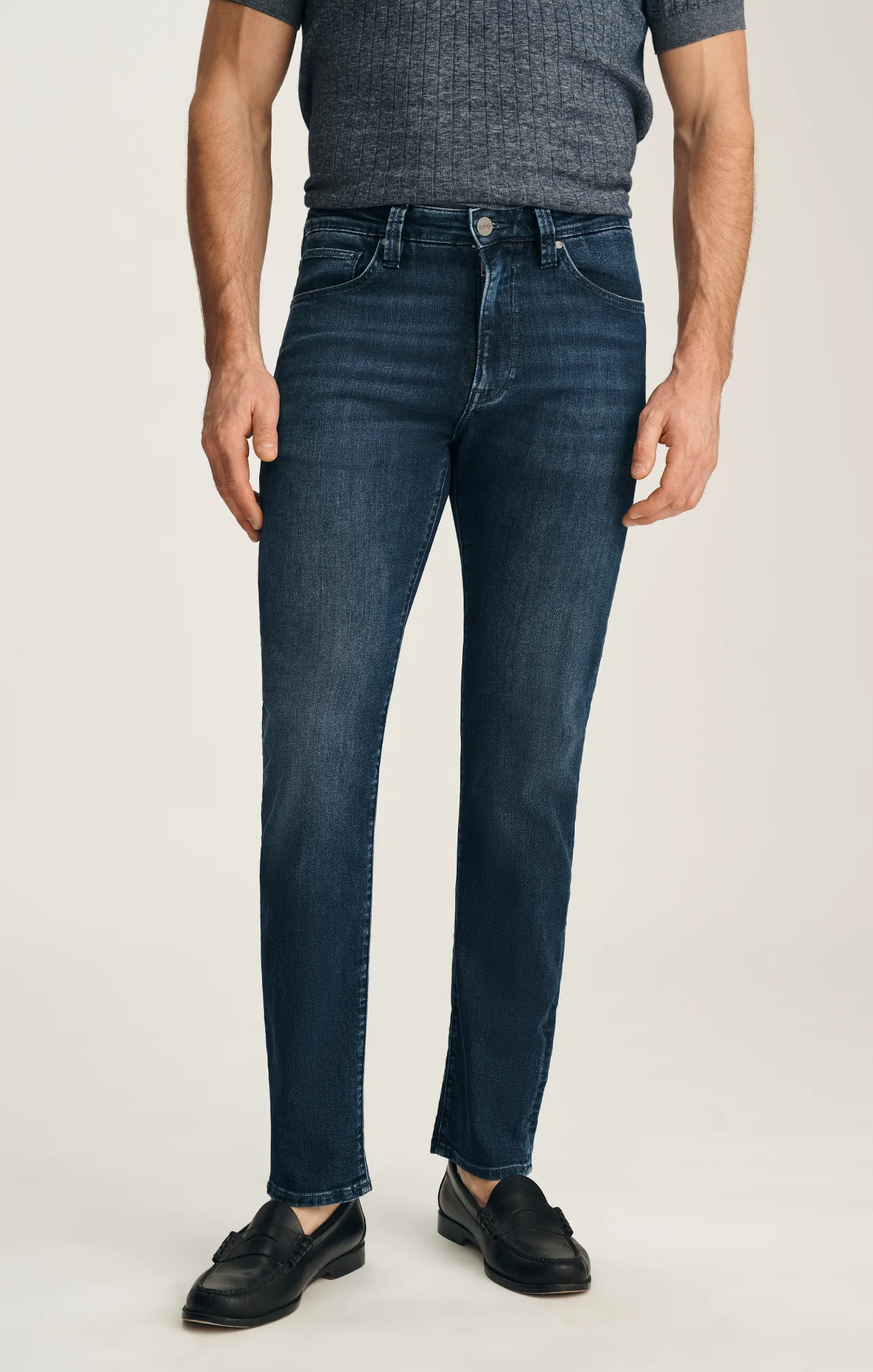 Courage Straight Leg Jeans In Deep Brushed Aerodenim - Image 2