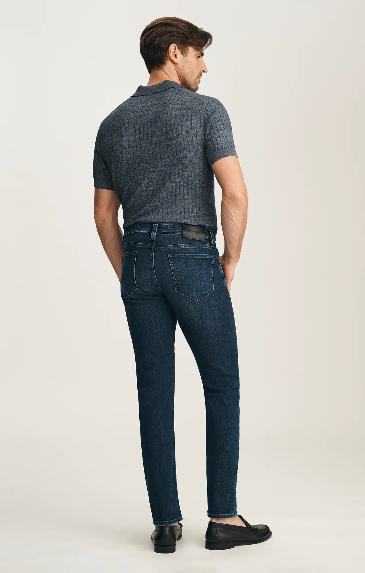 Courage Straight Leg Jeans In Deep Brushed Aerodenim - Image 3
