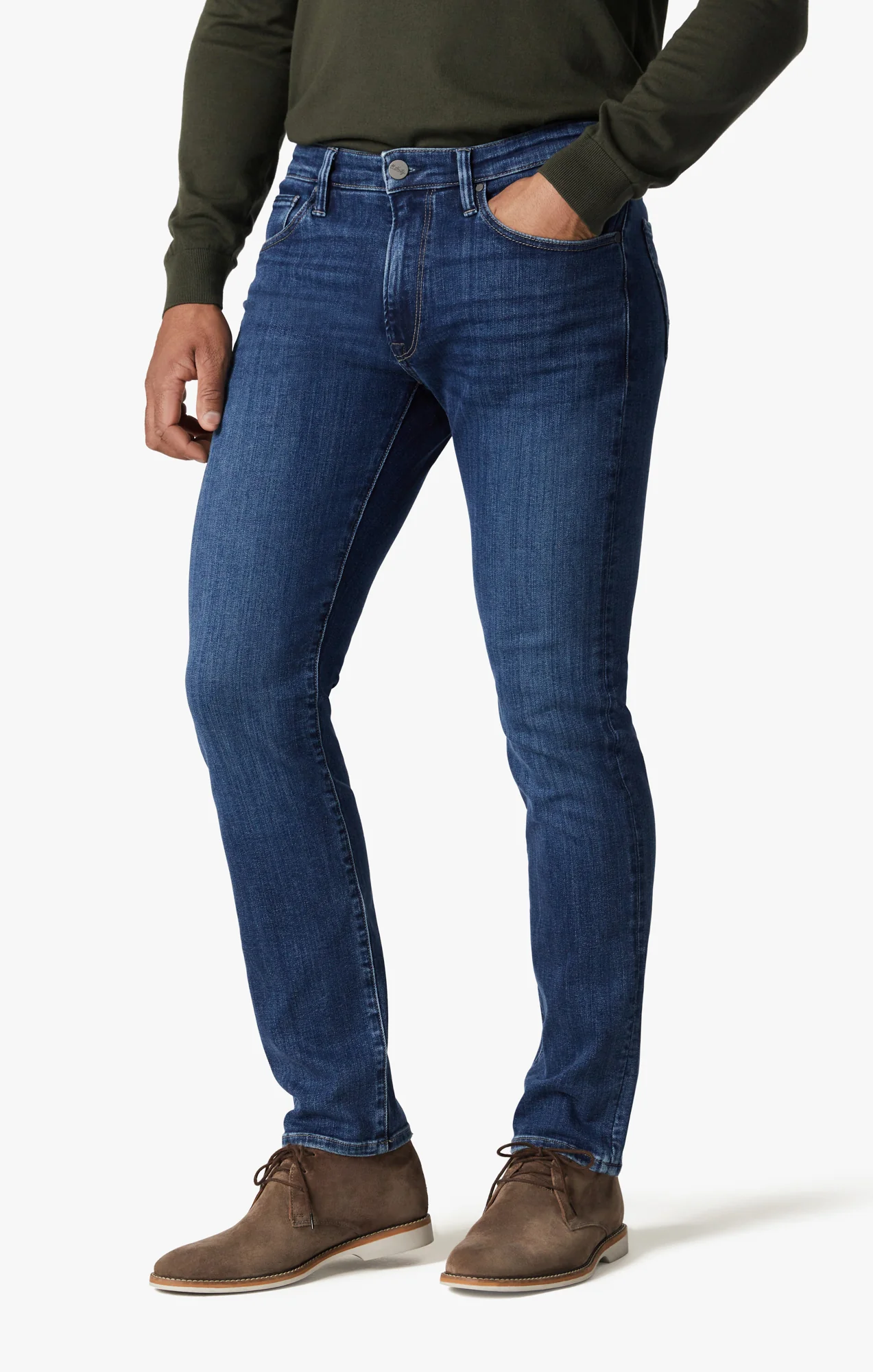 Courage Straight Leg Jeans in Deep Brushed Organic - Image 3