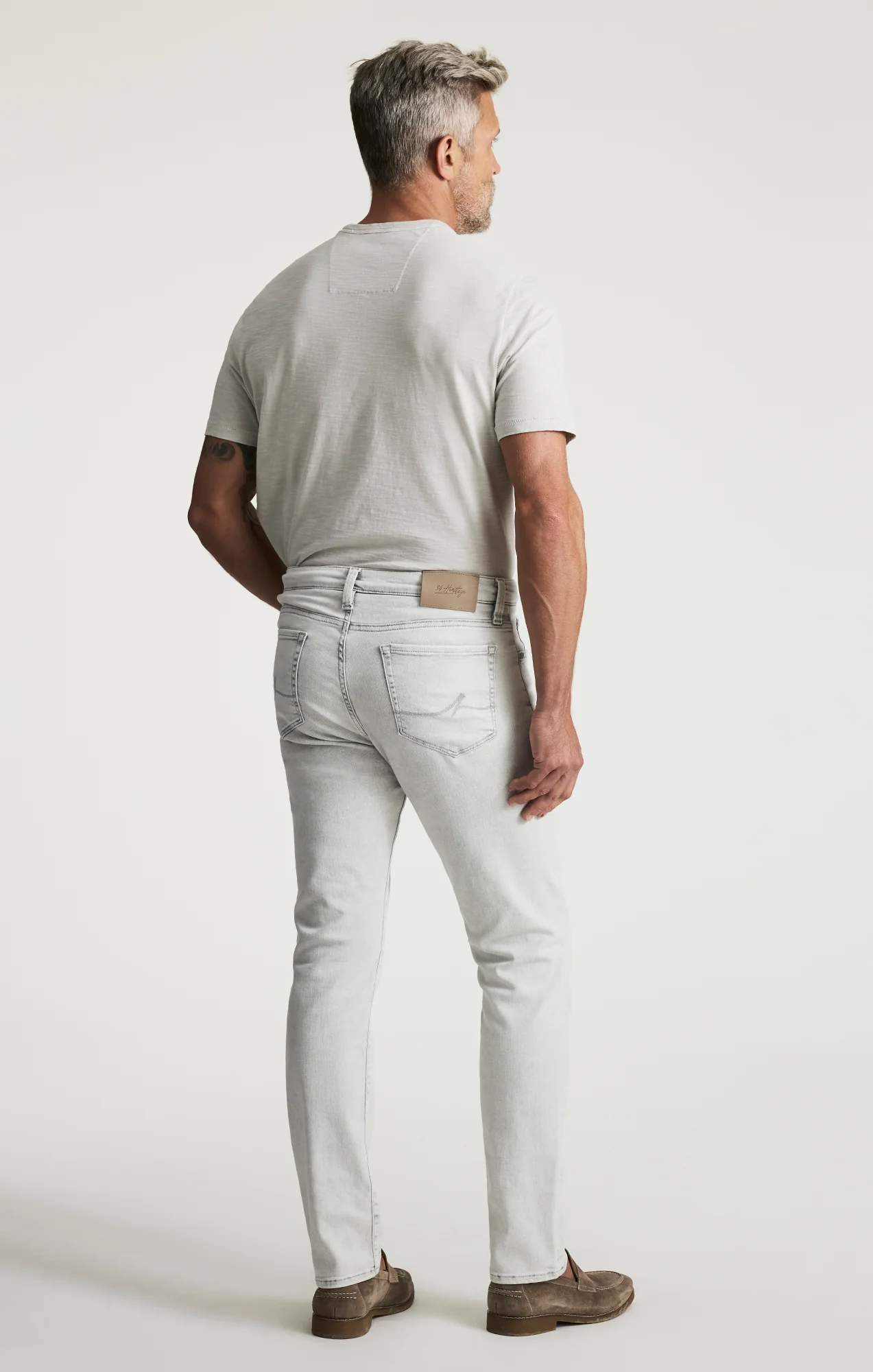 Courage Straight Leg Jeans In Ice Grey Organic Ultra - Image 3