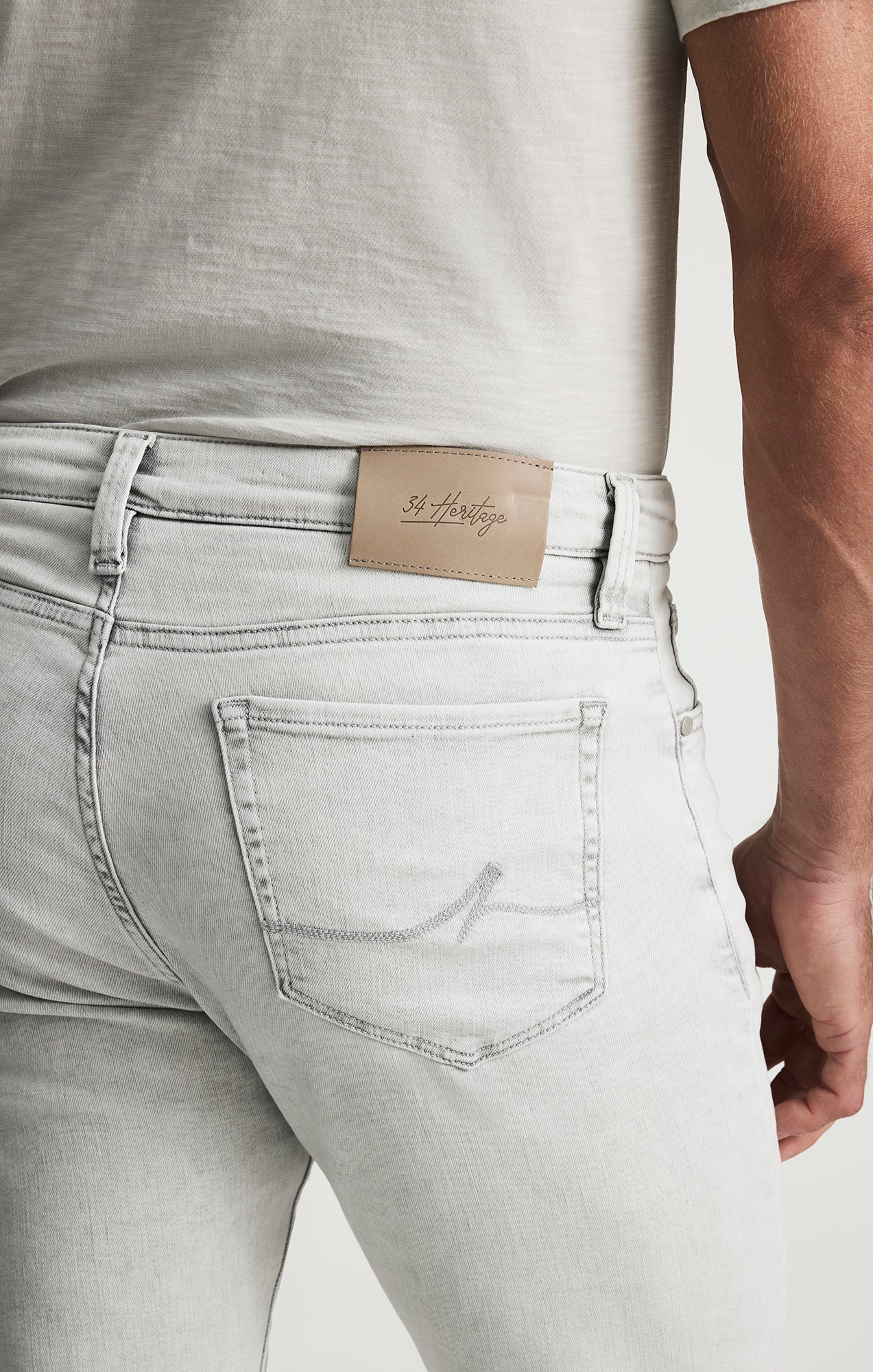 Courage Straight Leg Jeans In Ice Grey Organic Ultra - Image 5