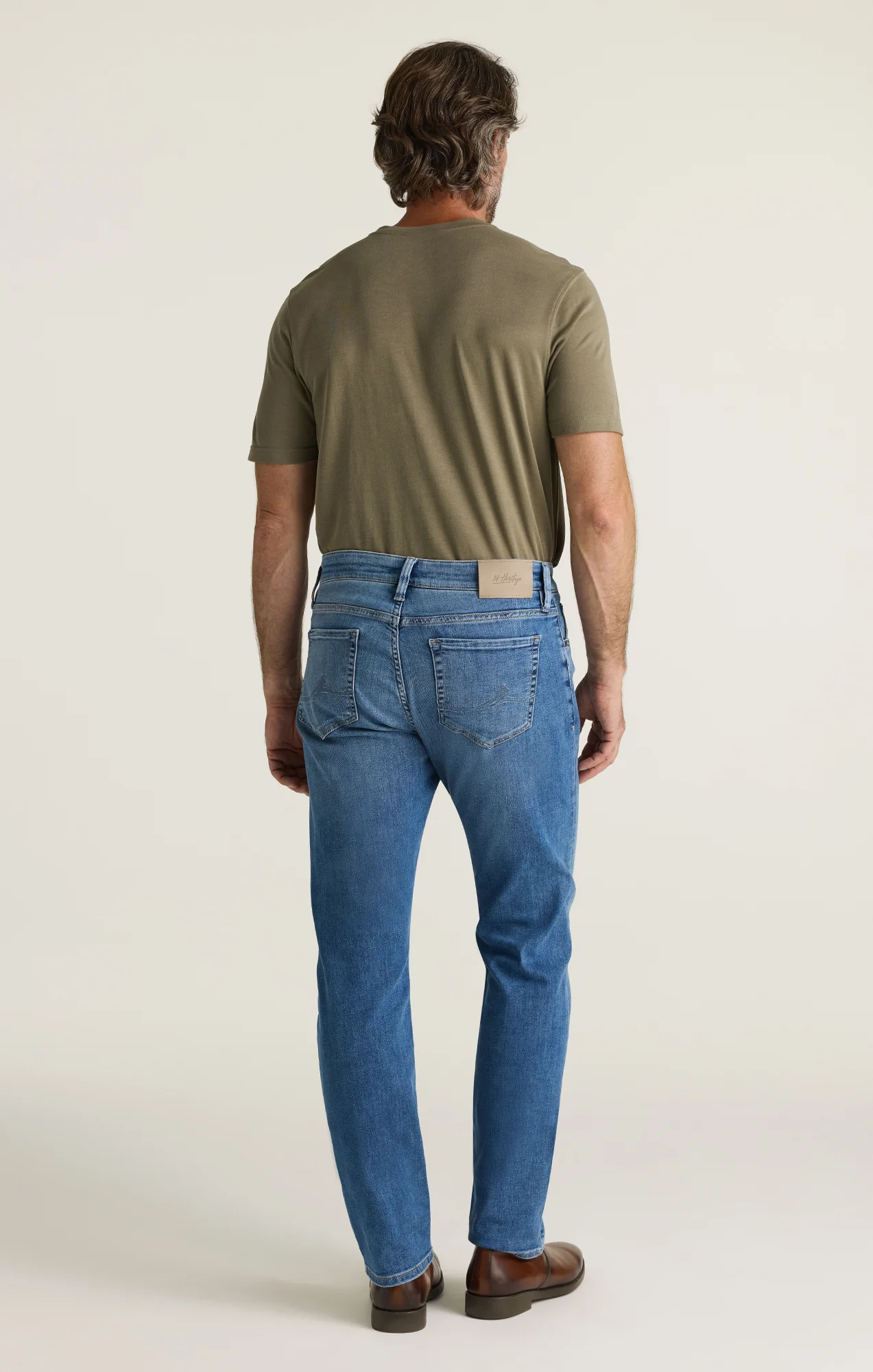 Courage Straight Leg Jeans in Light Brushed Aerodenim - Image 5