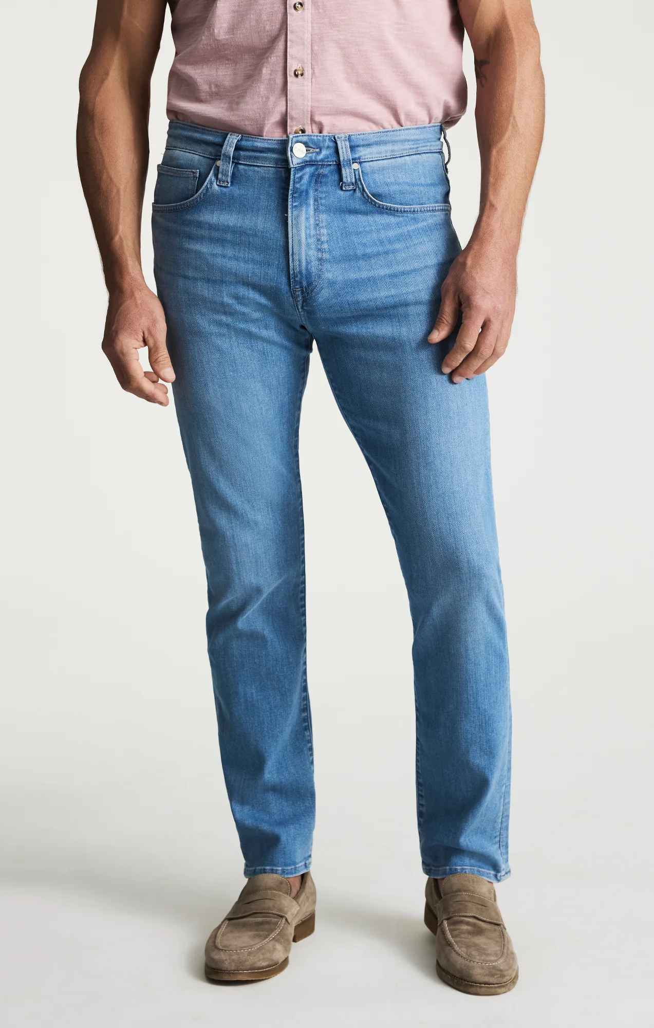 Courage Straight Leg Jeans In Light Brushed Urban - Image 2