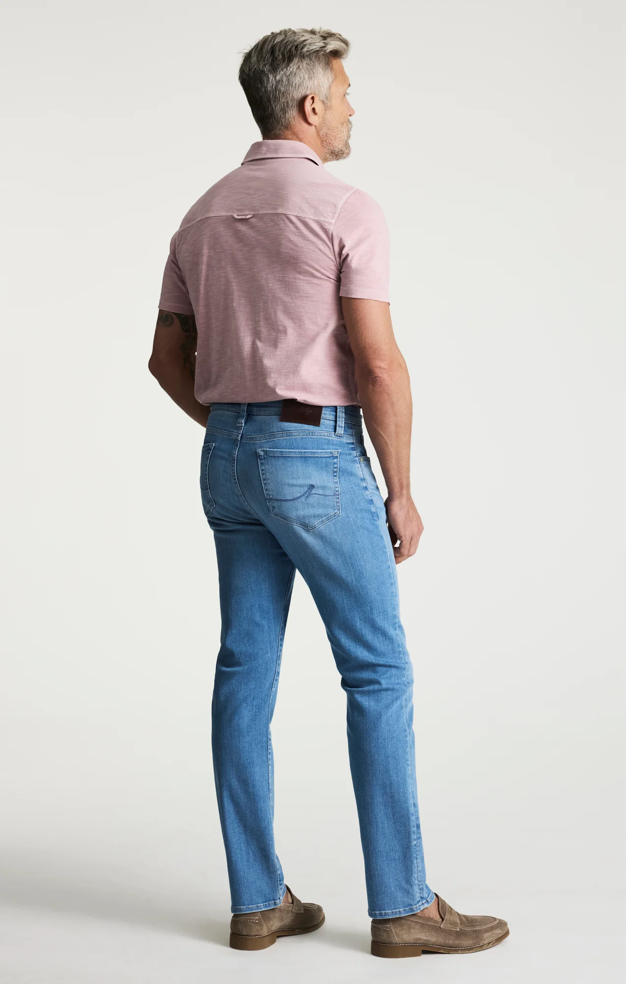 Courage Straight Leg Jeans In Light Brushed Urban - Image 3