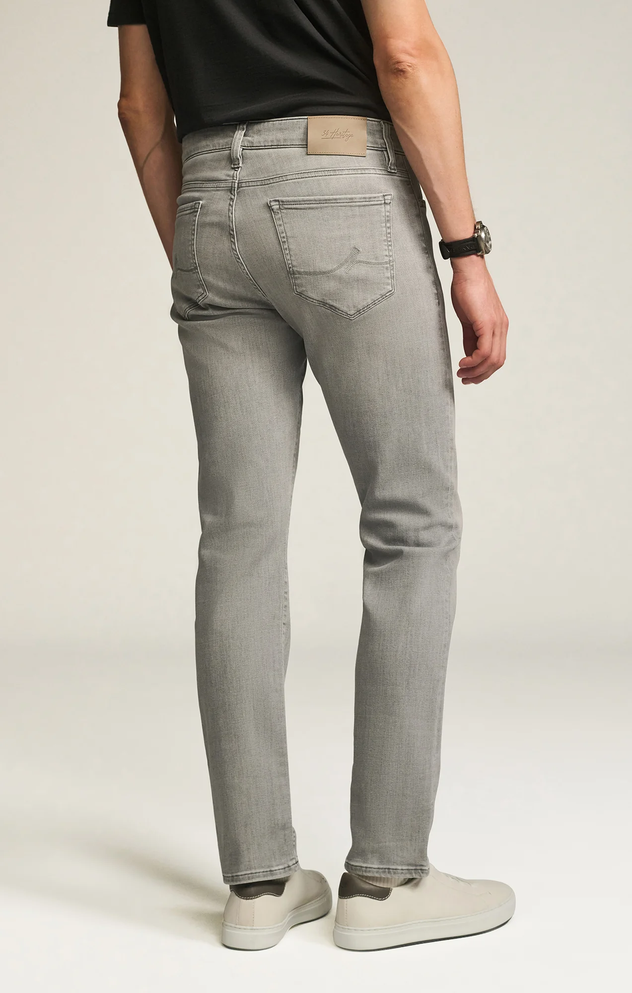 Courage Straight Leg Jeans in Light Grey Organic Ultra - Image 3