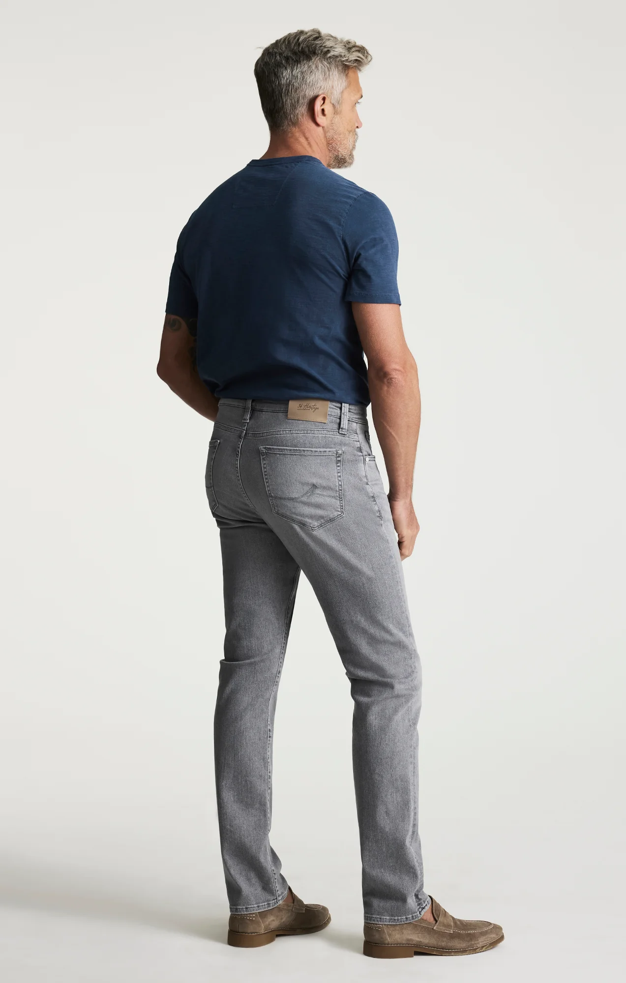 Courage Straight Leg Jeans In Light Smoke Brushed Urban - Image 3