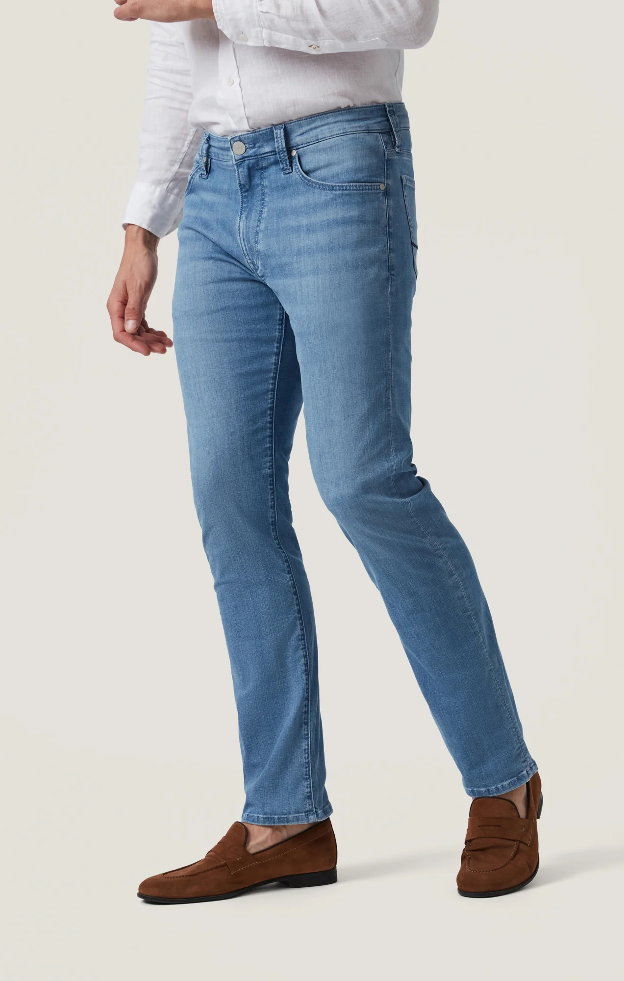 Courage Straight Leg Jeans in Mid Blue Kona - Image 3