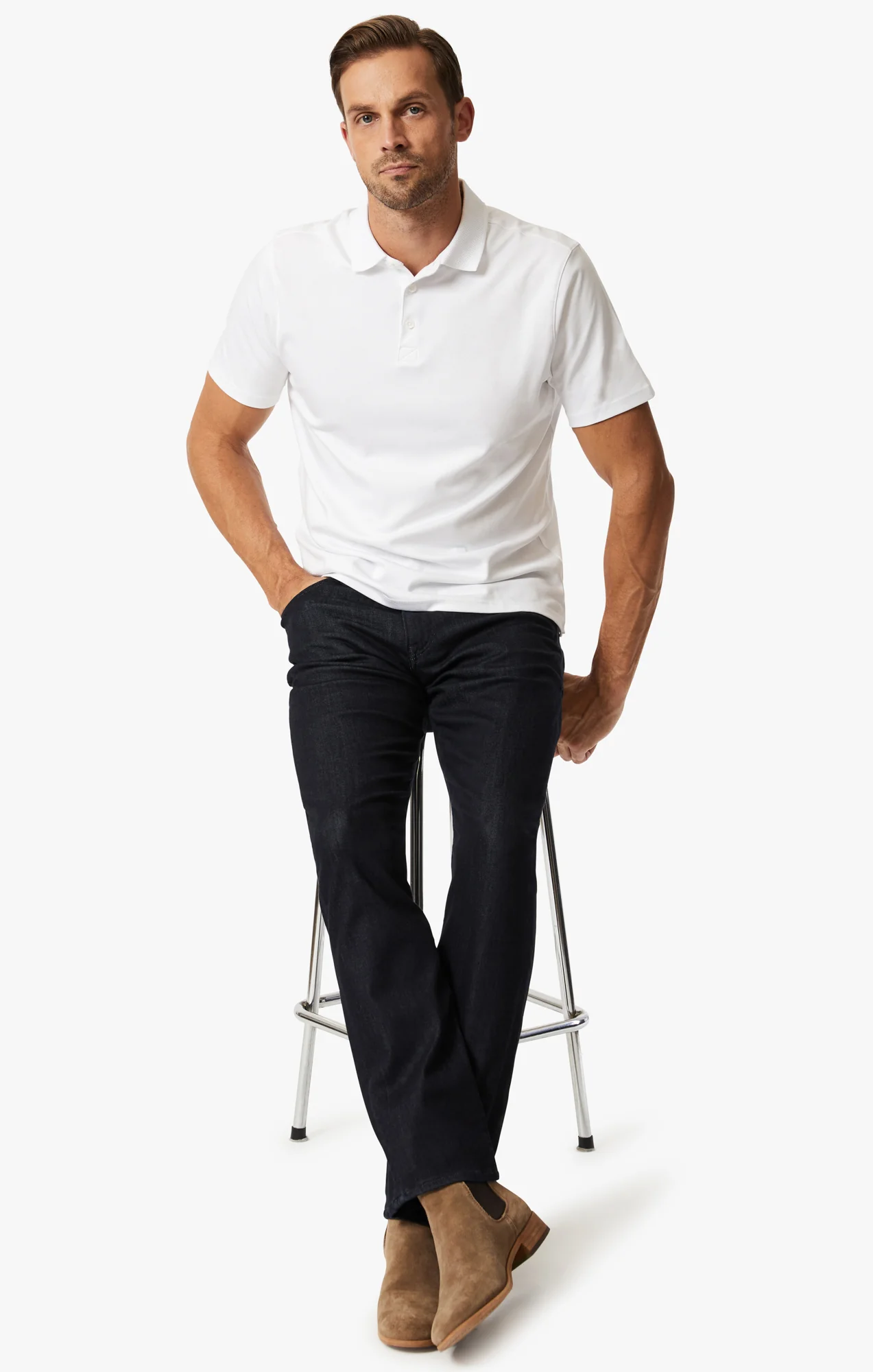 Courage Straight Leg Jeans In Midnight Tonal Urban - Image 6