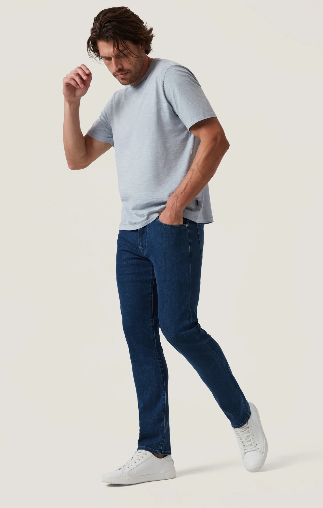 Courage Straight Leg Jeans in Night Blue Urban - Image 6